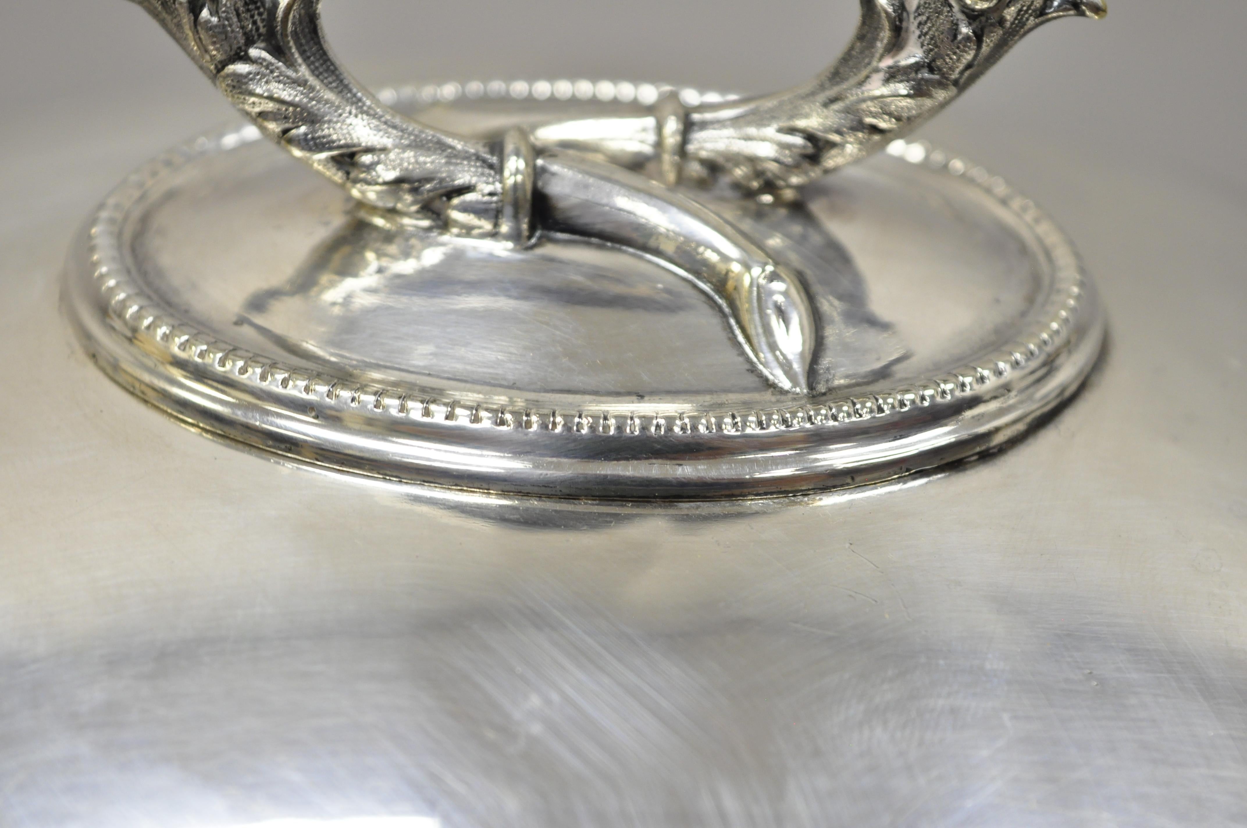 silver dish with lid