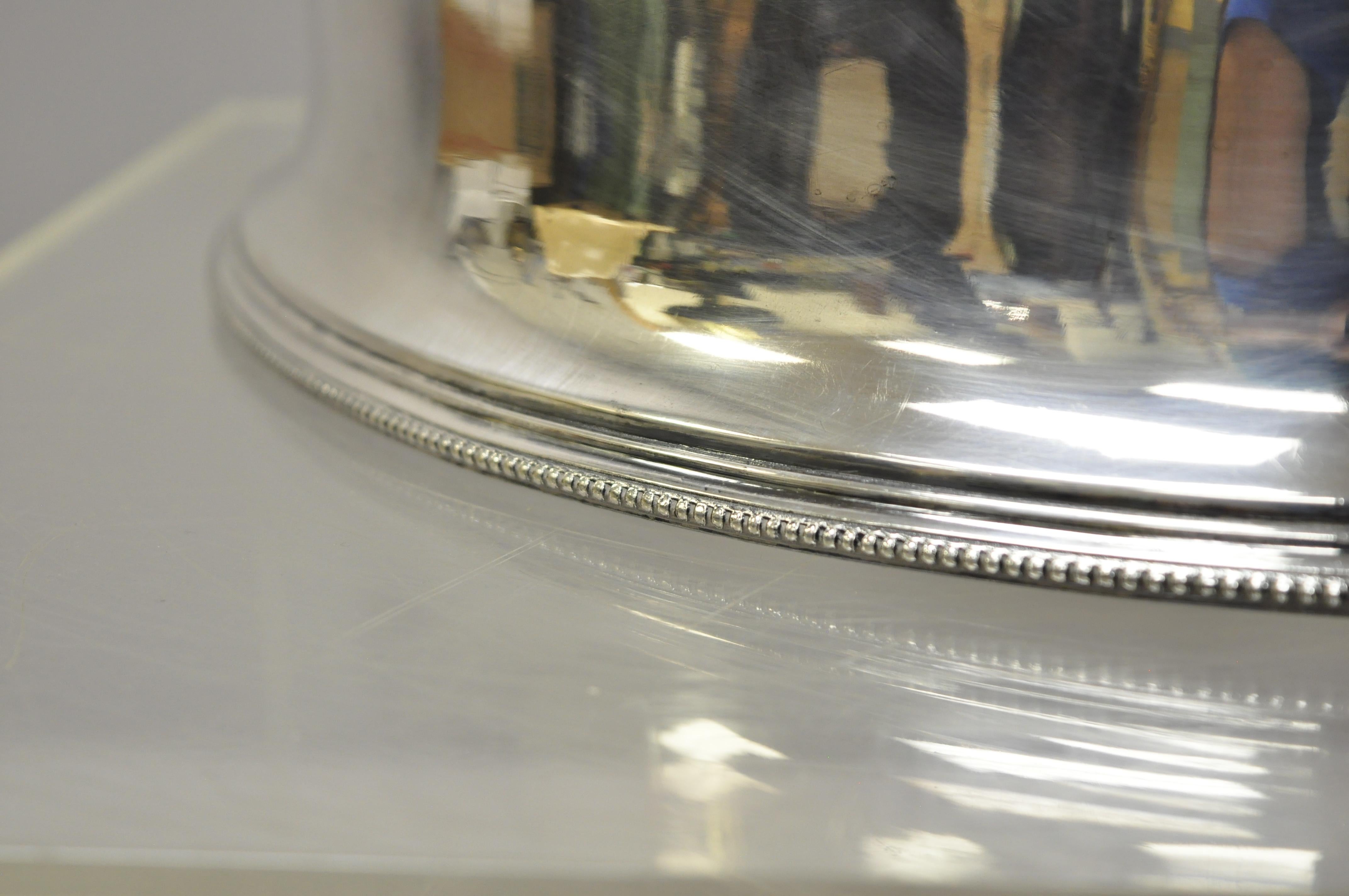 silver serving dome