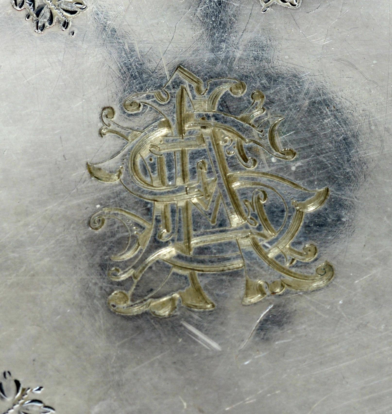 Ancien saloir en argent plaqué Sheffield signé 