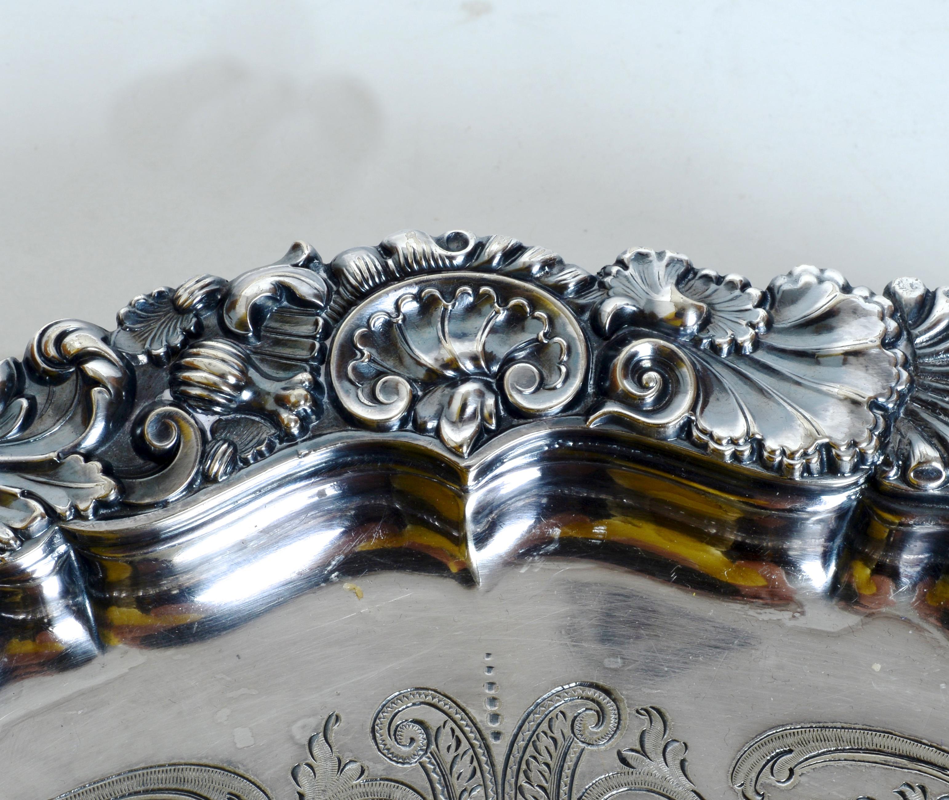 Anglais Salière ancienne en métal argenté de Sheffield signée 