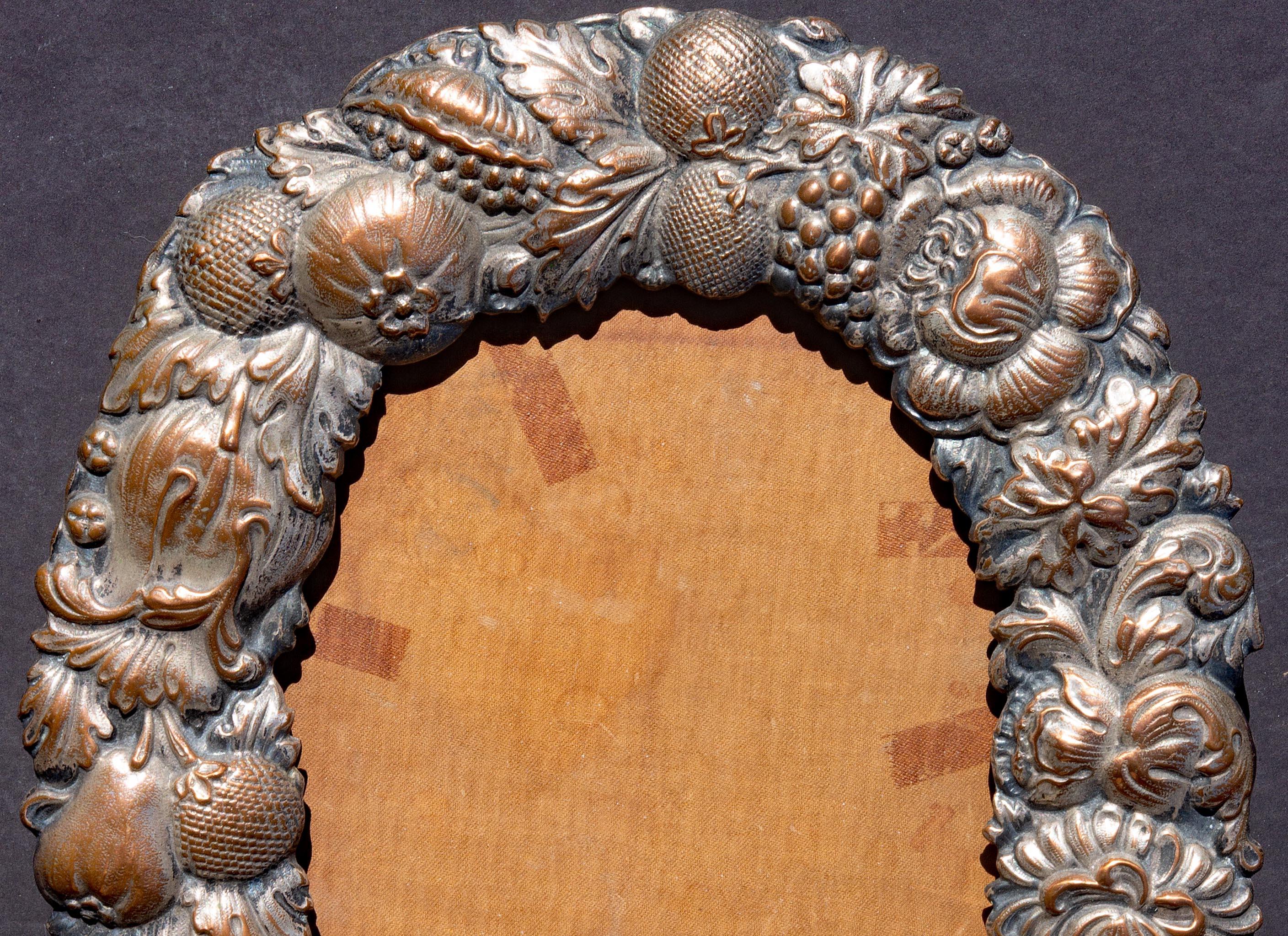 English Antique Sheffield Silver Table Top Picture or Mirror Frame. For Sale
