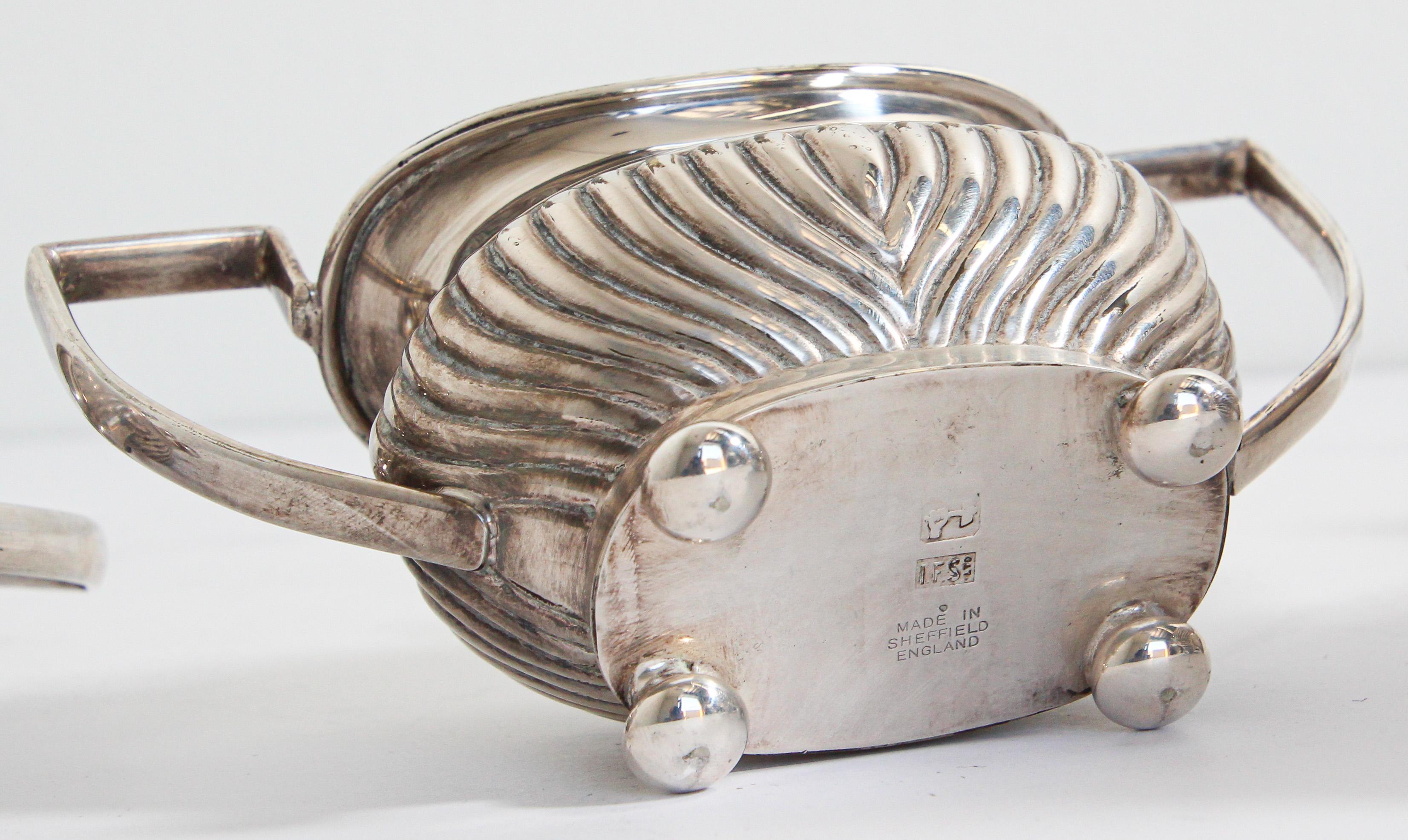 Antique Sheffield Silverplate Tea Set For Sale 3