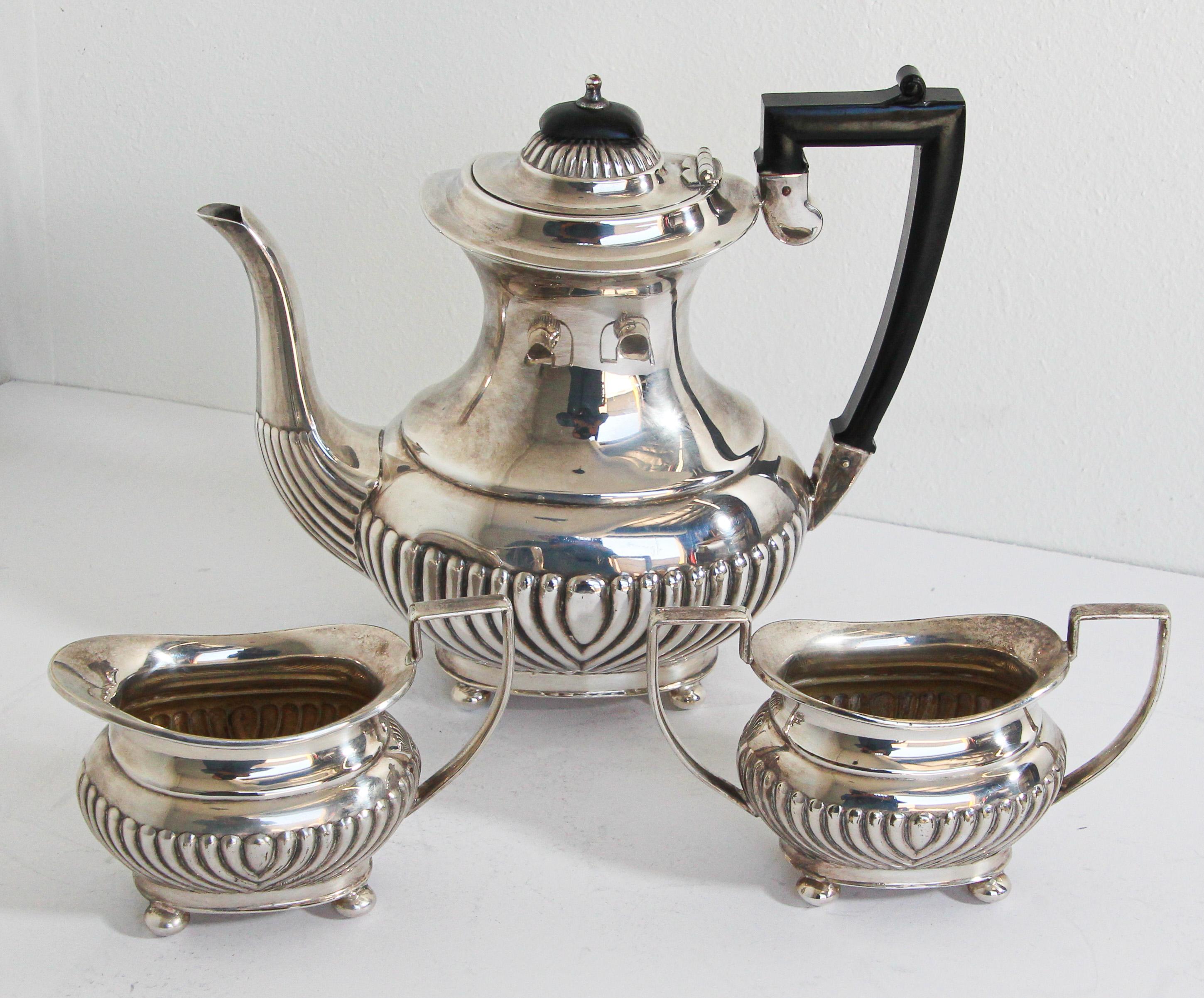 Antique Sheffield Silverplate Tea Set For Sale 6