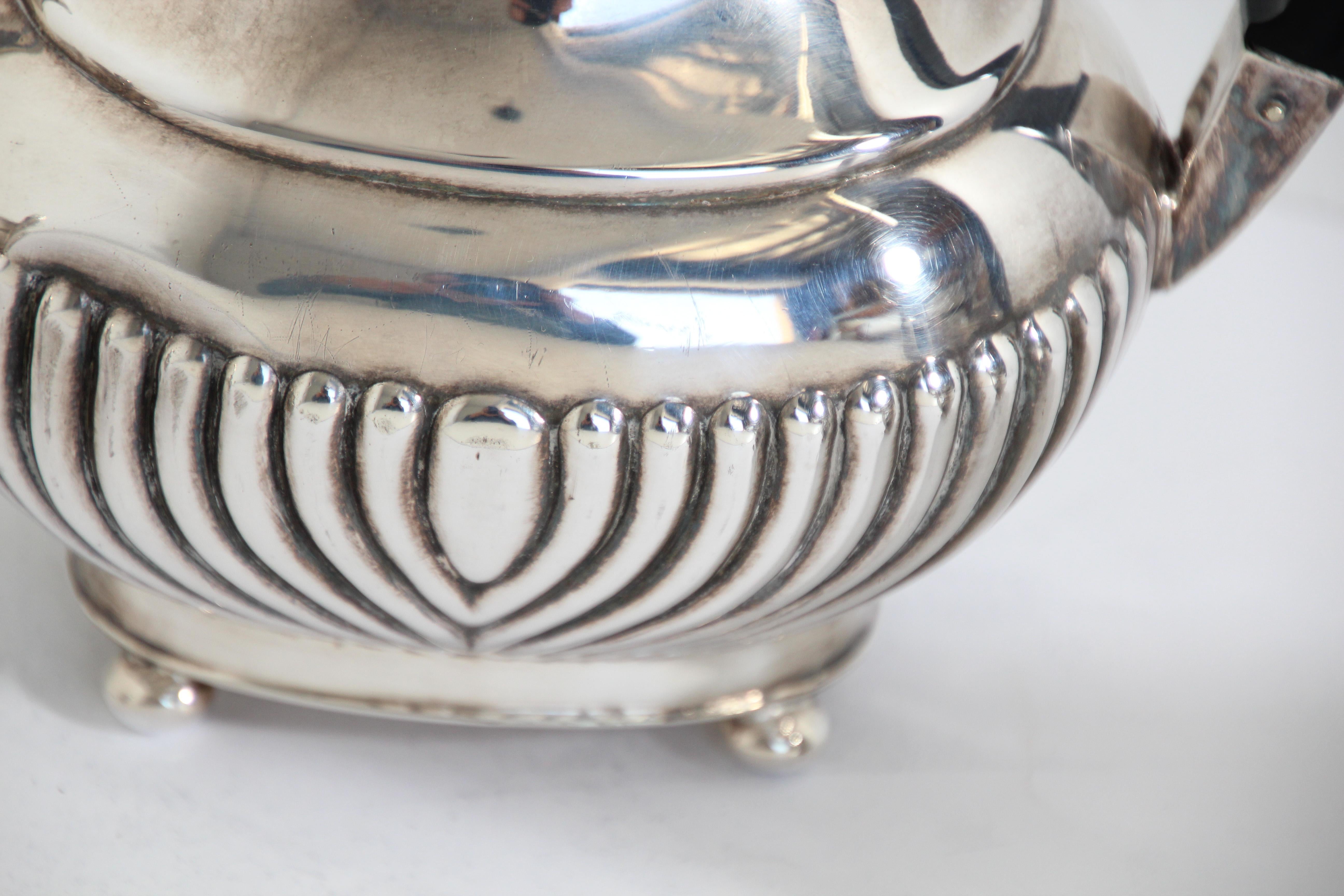 English Antique Sheffield Silverplate Tea Set For Sale