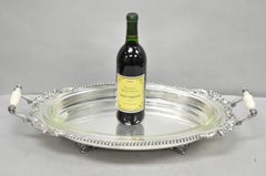 Antique Sheffield Victorian Silver Plated Large Twin Handle Serving Dish Platter