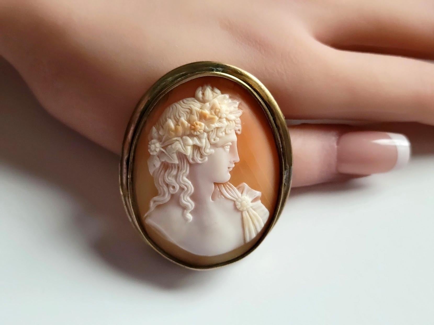 Antique Shell Cameo Antinous 5