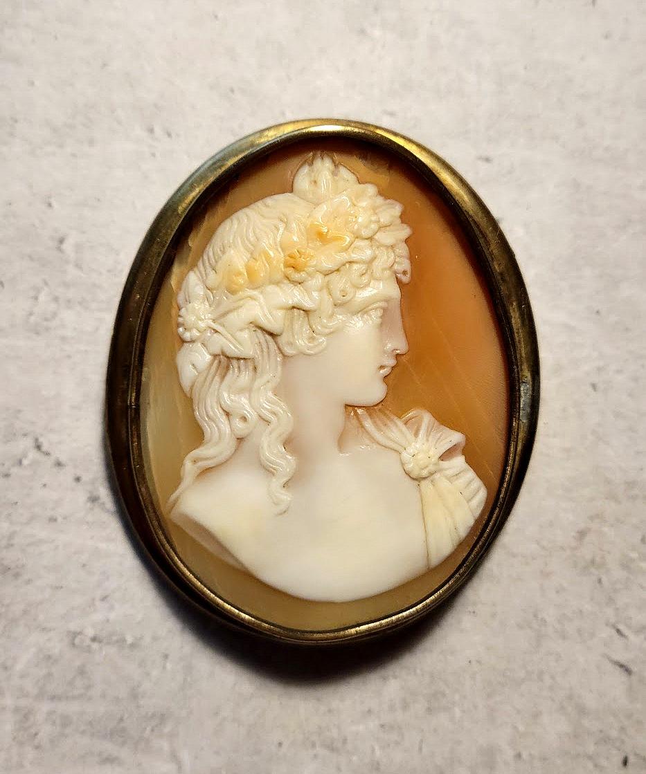 Antique Shell Cameo Antinous 1