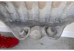 Antique Shell Form Lead Garden Basin