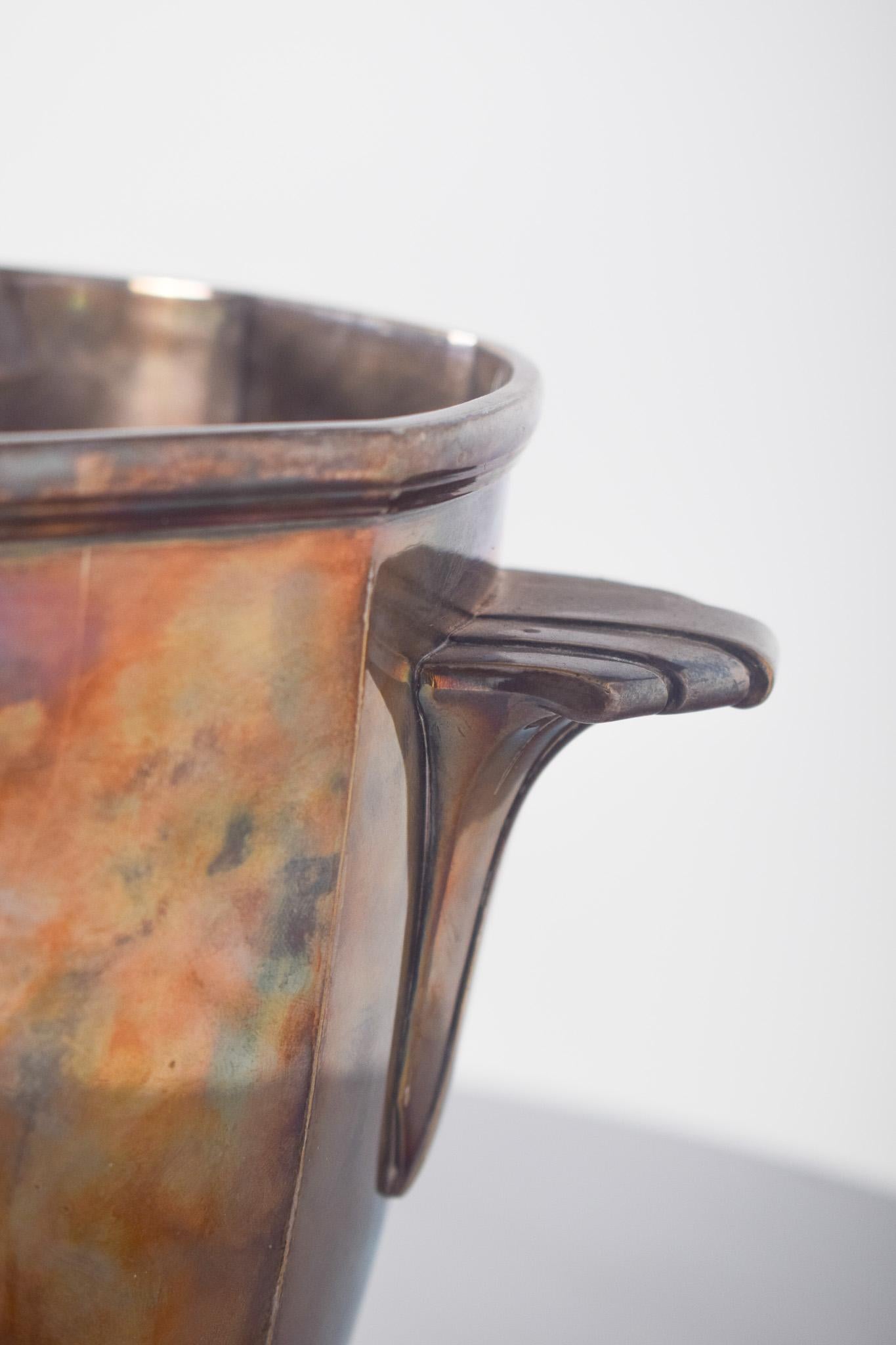 Antique Shell Ice Bucket in Silver In Good Condition For Sale In Lisboa, Lisboa