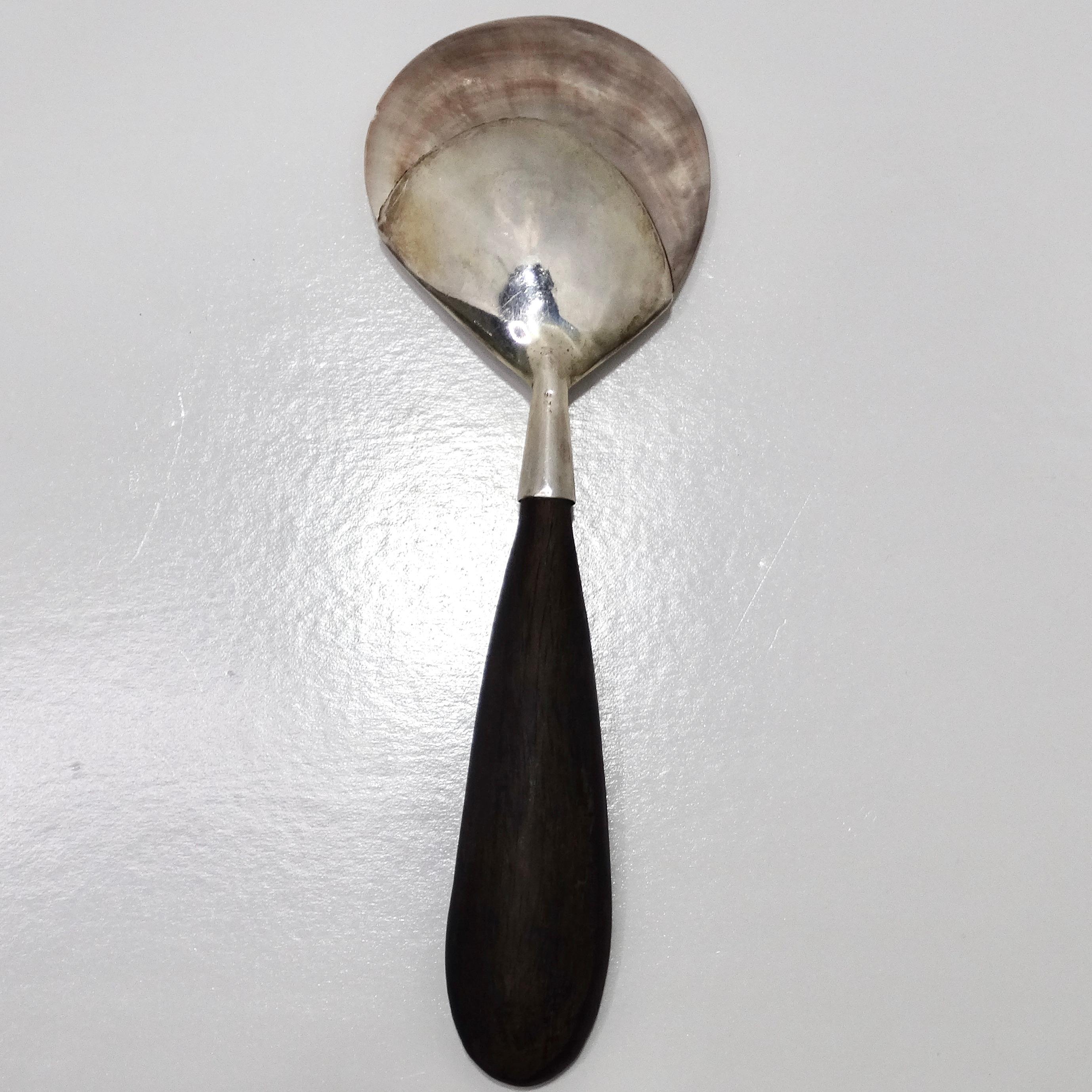 Antique Shell Motif Pure Silver Spoon For Sale 1