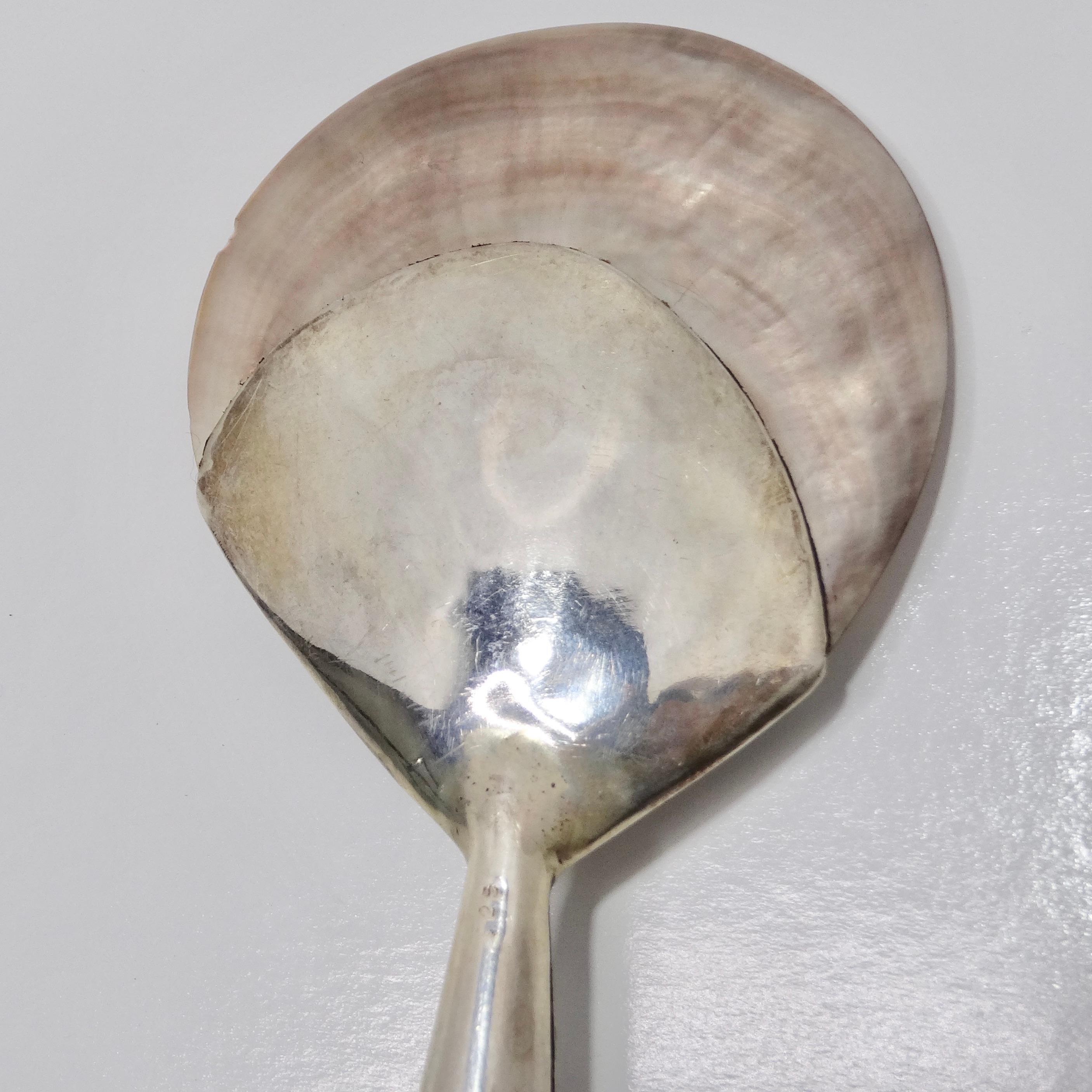 Antique Shell Motif Pure Silver Spoon For Sale 2