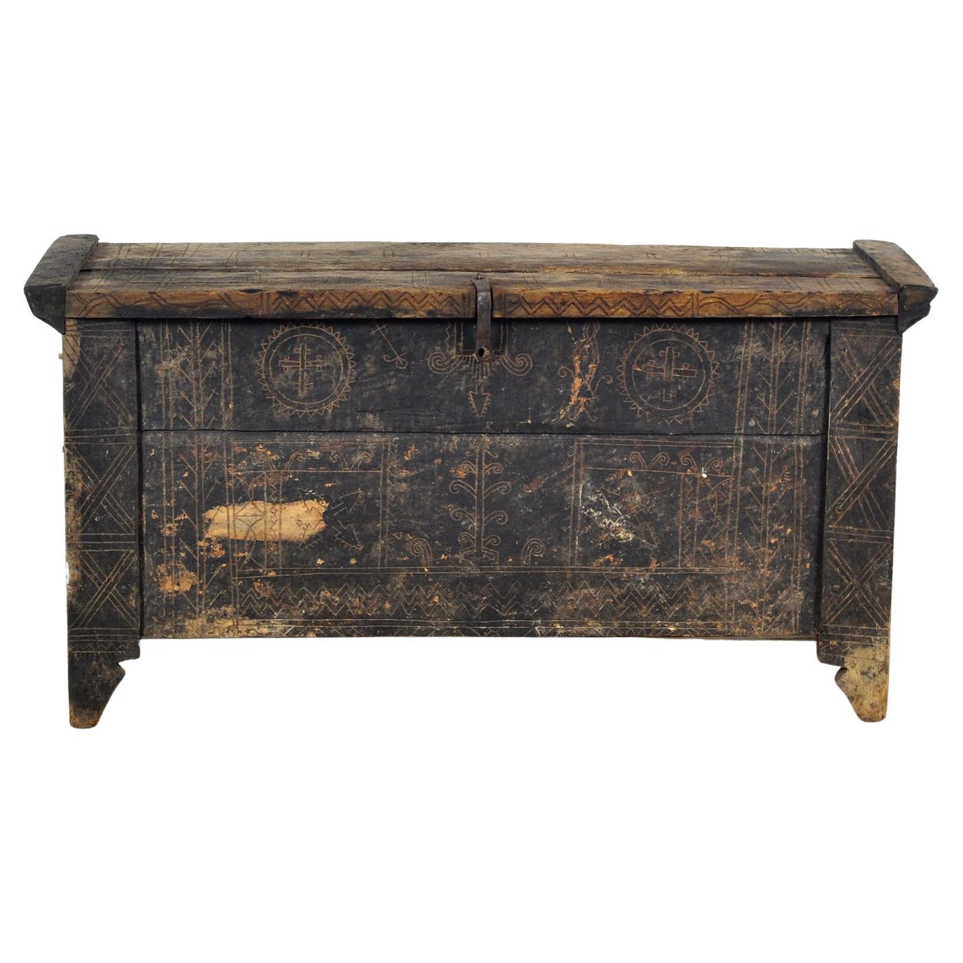 Antique shepherd’s chest, 1820s