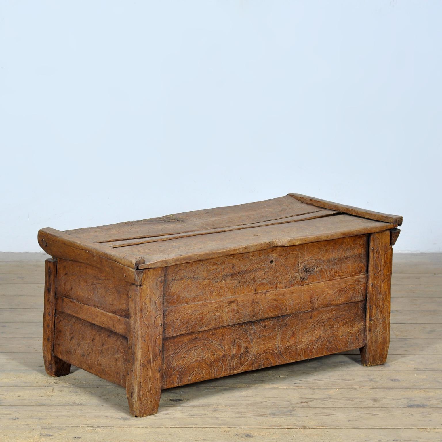 Artisanat Coffre de berger ancien, 1850 en vente