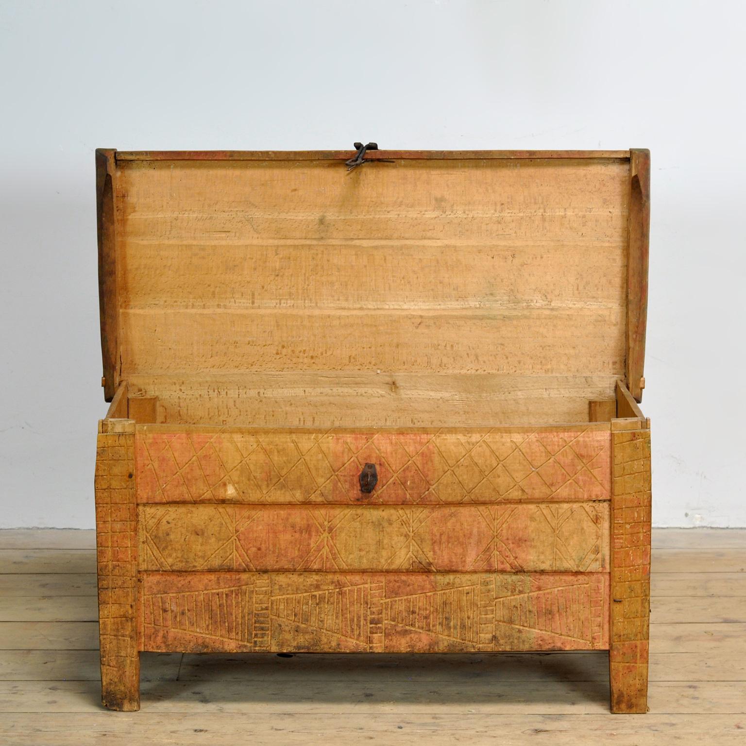 Roumain Coffre de berger antique, années 1850 en vente