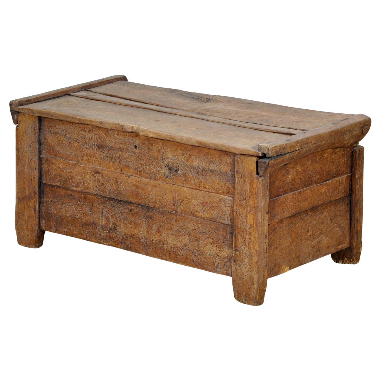 Coffre de berger ancien, 1850 en vente