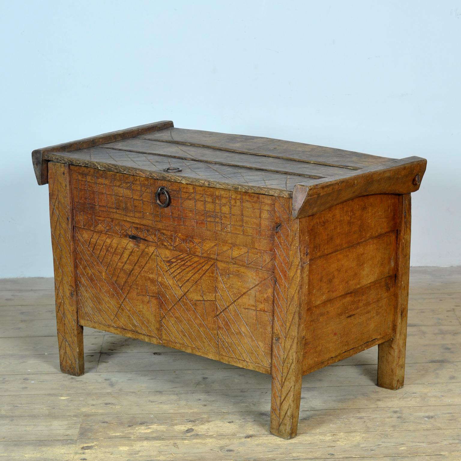 Romanian Antique Shepherd’s Chest, 1880s