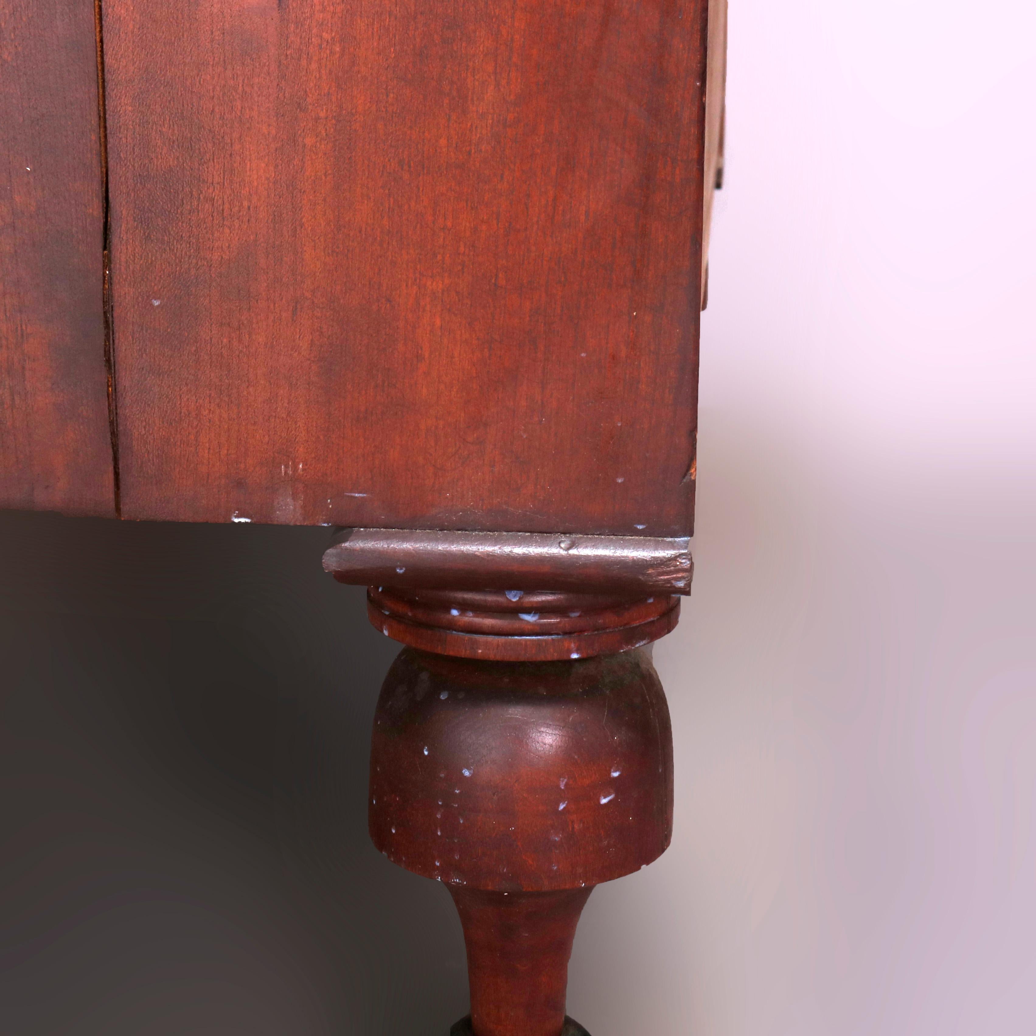 Antique Sheraton Carved Mahogany Chest Drawers, circa 1830 6