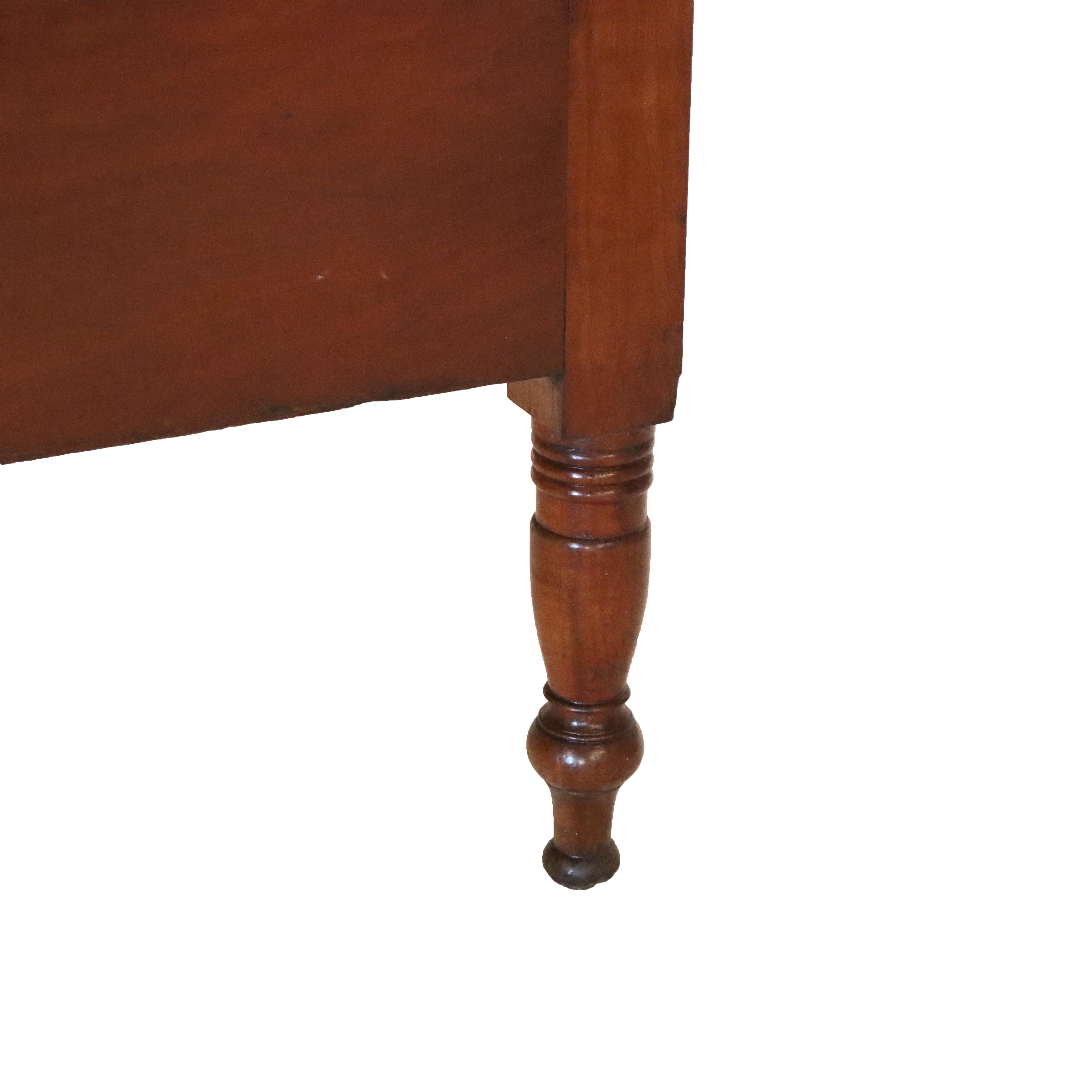 Antike Sheraton Kirsche Bow Front Kommode mit abgestuften Schubladen 19. im Angebot 7