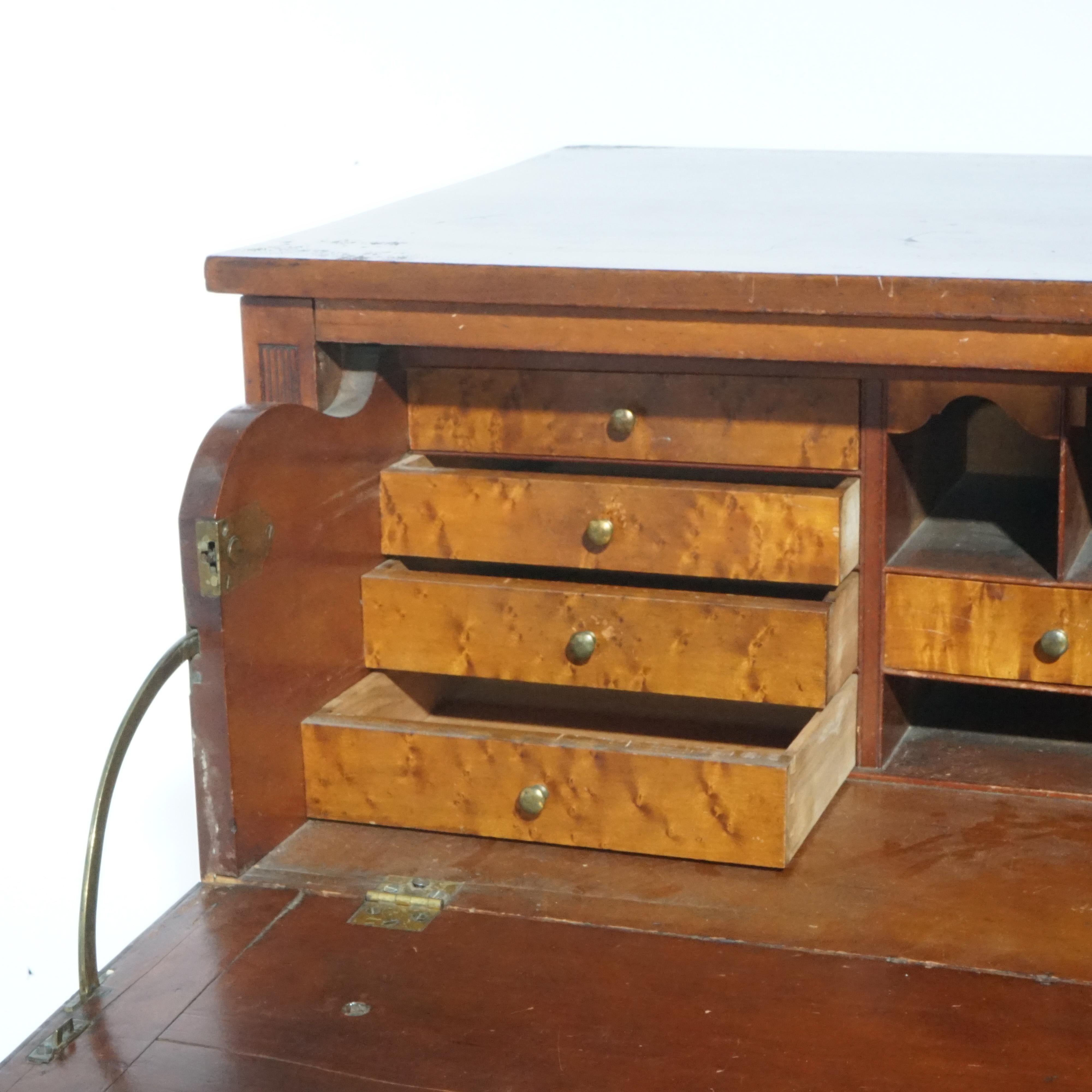 Antique Sheraton Cherry Butlers Chest with Drop-Front Desk, Circa 1830 4