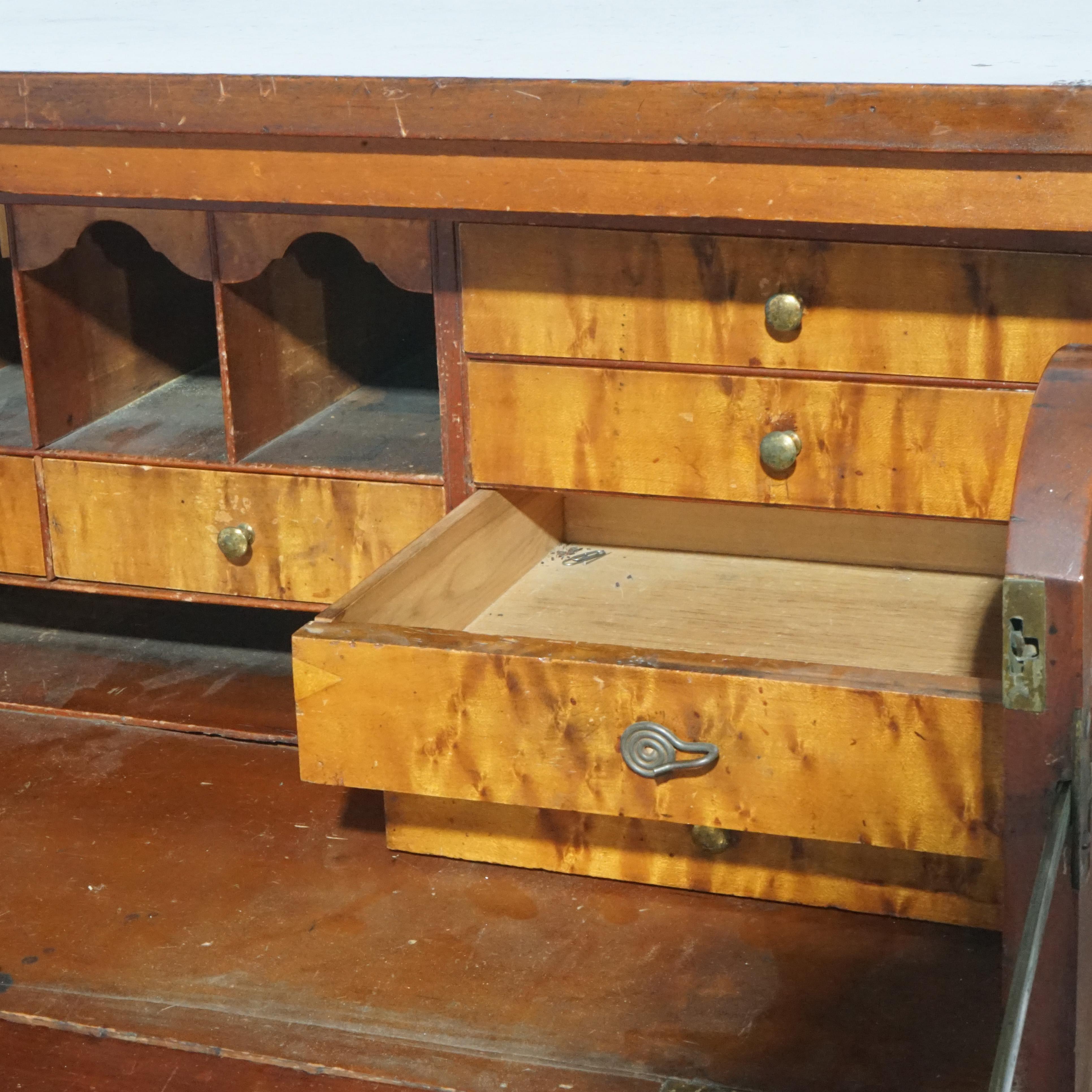 Antique Sheraton Cherry Butlers Chest with Drop-Front Desk, Circa 1830 5