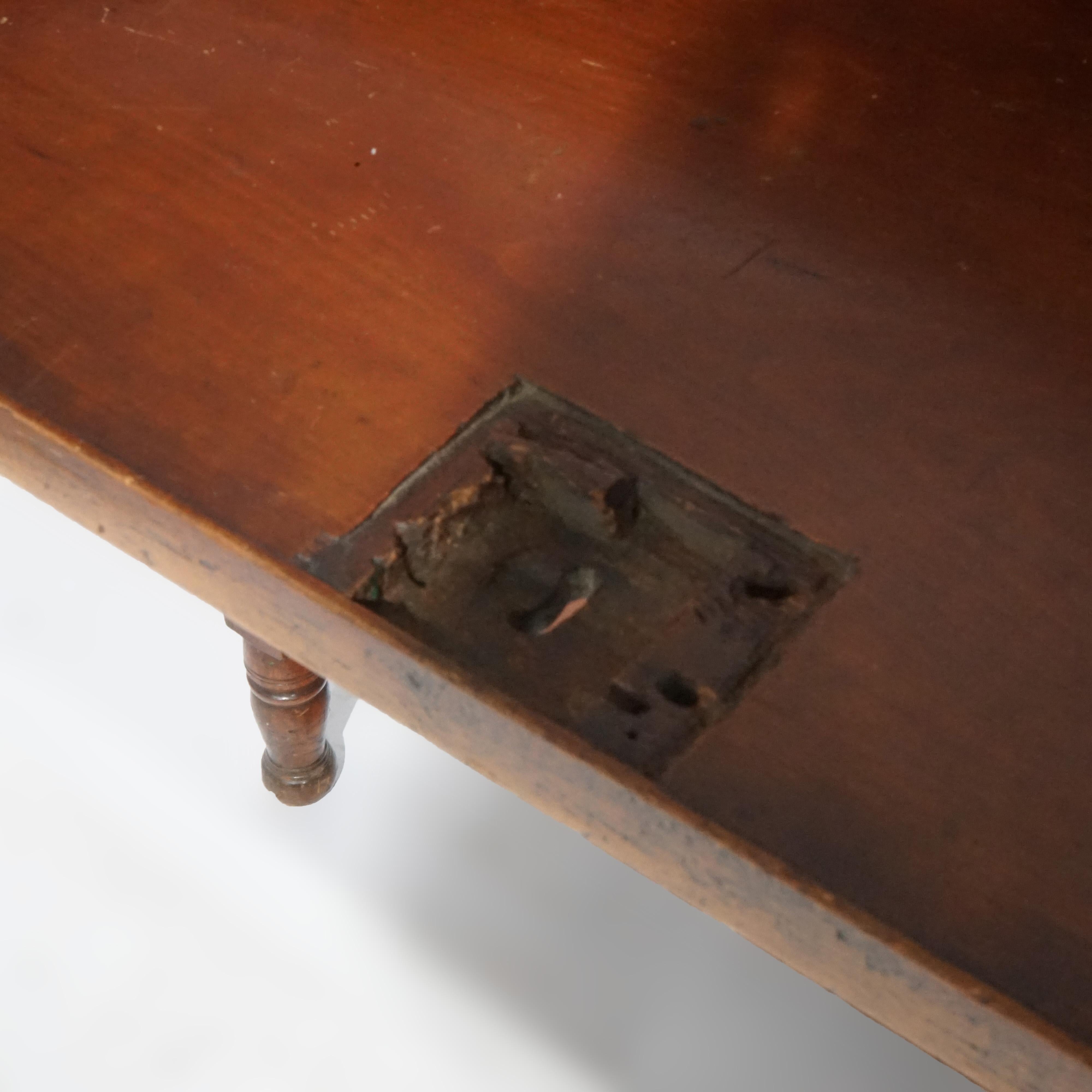 Antique Sheraton Cherry Butlers Chest with Drop-Front Desk, Circa 1830 10