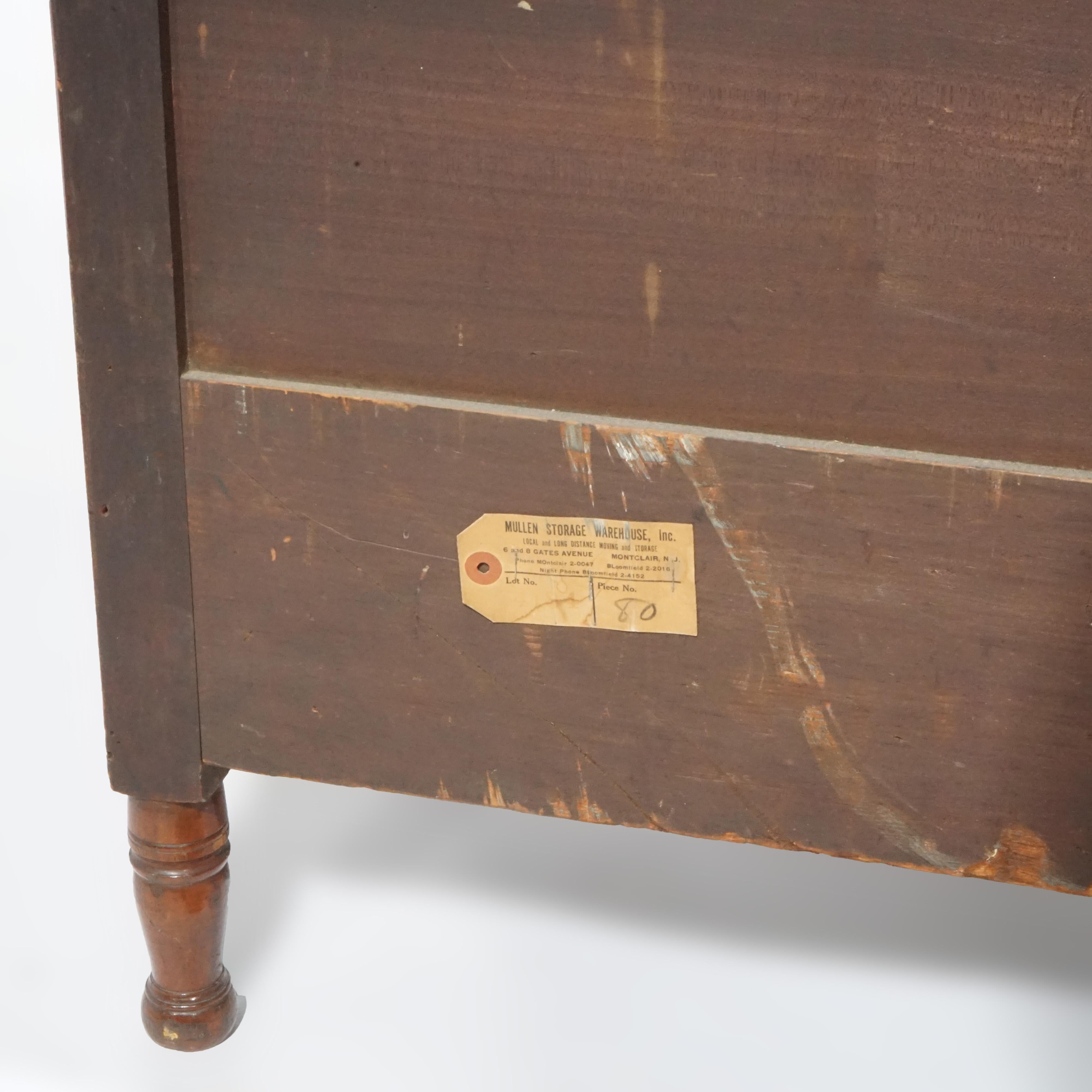 Antique Sheraton Cherry Butlers Chest with Drop-Front Desk, Circa 1830 14