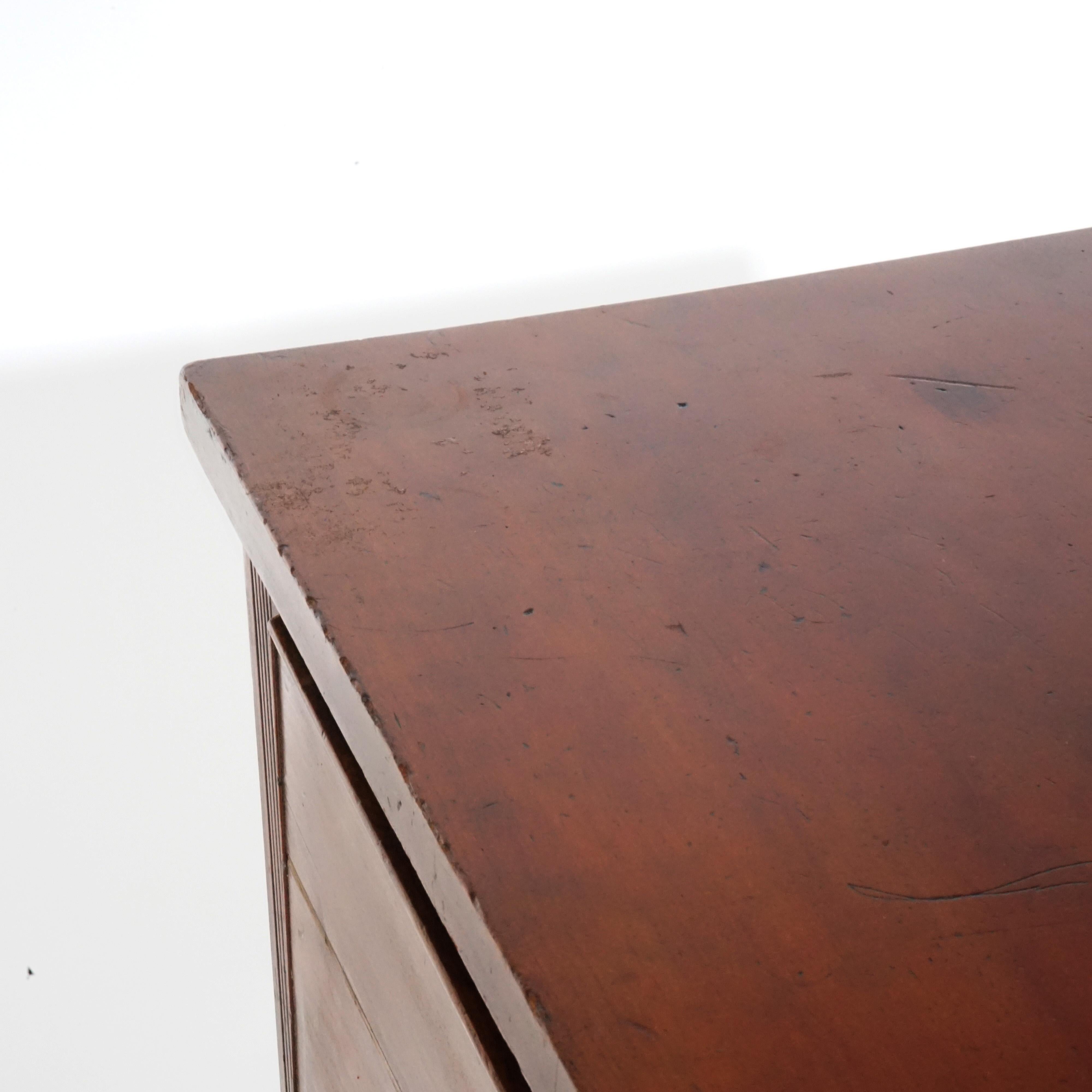 Antique Sheraton Cherry Butlers Chest with Drop-Front Desk, Circa 1830 3