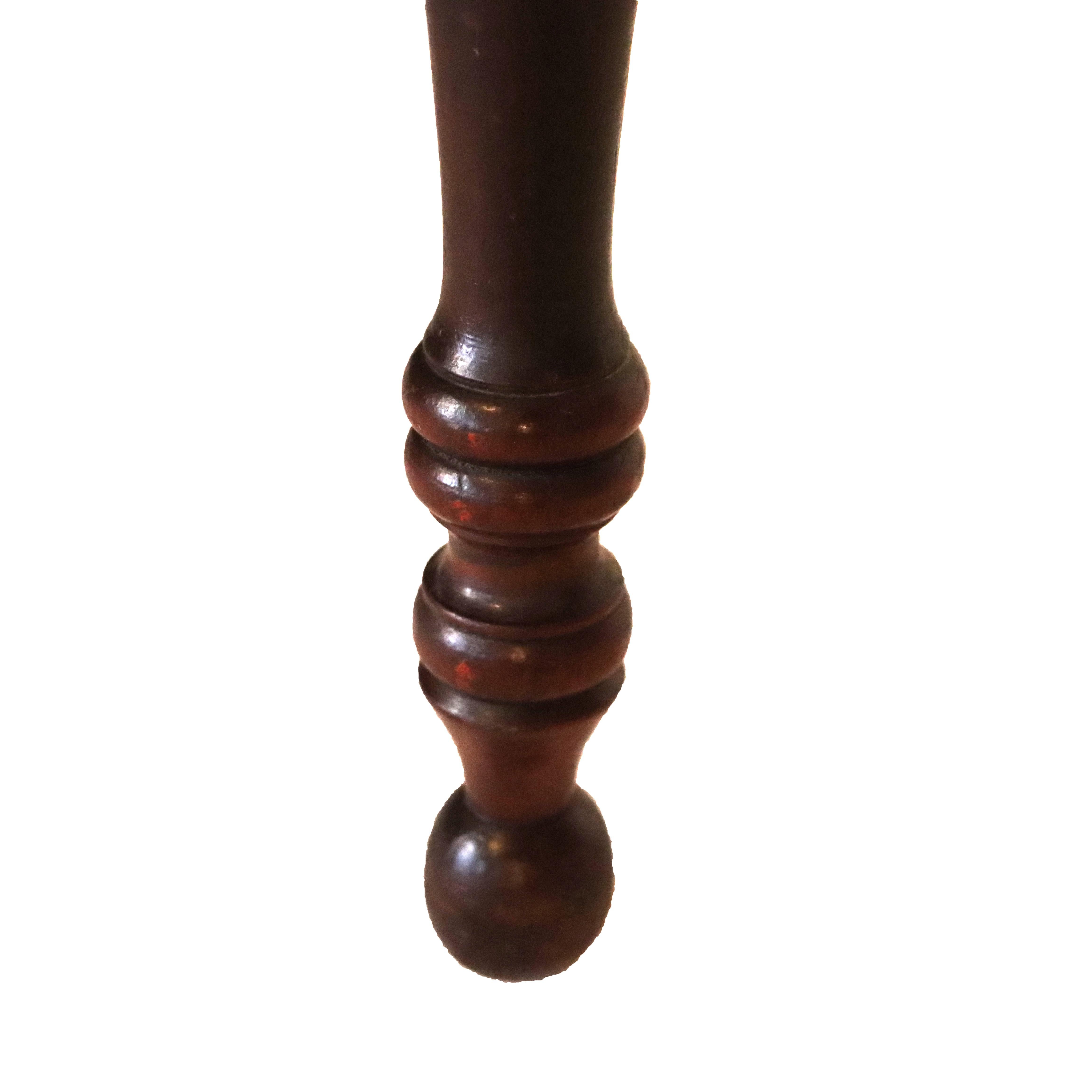 Antique Sheraton Cherry Three Drawer Work Stand with Drop Leaf C1850 For Sale 8