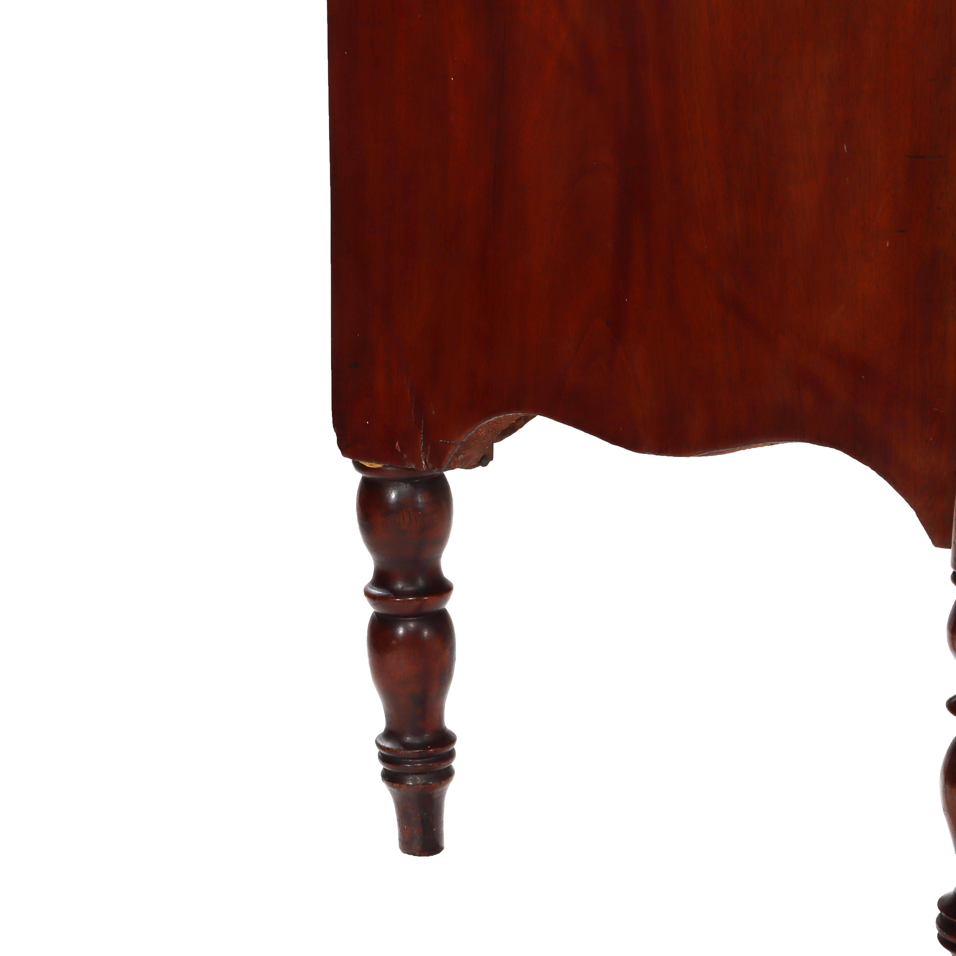 Antico cassettone a 6 cassetti in mogano di Sheraton Feder C1830 in vendita 6