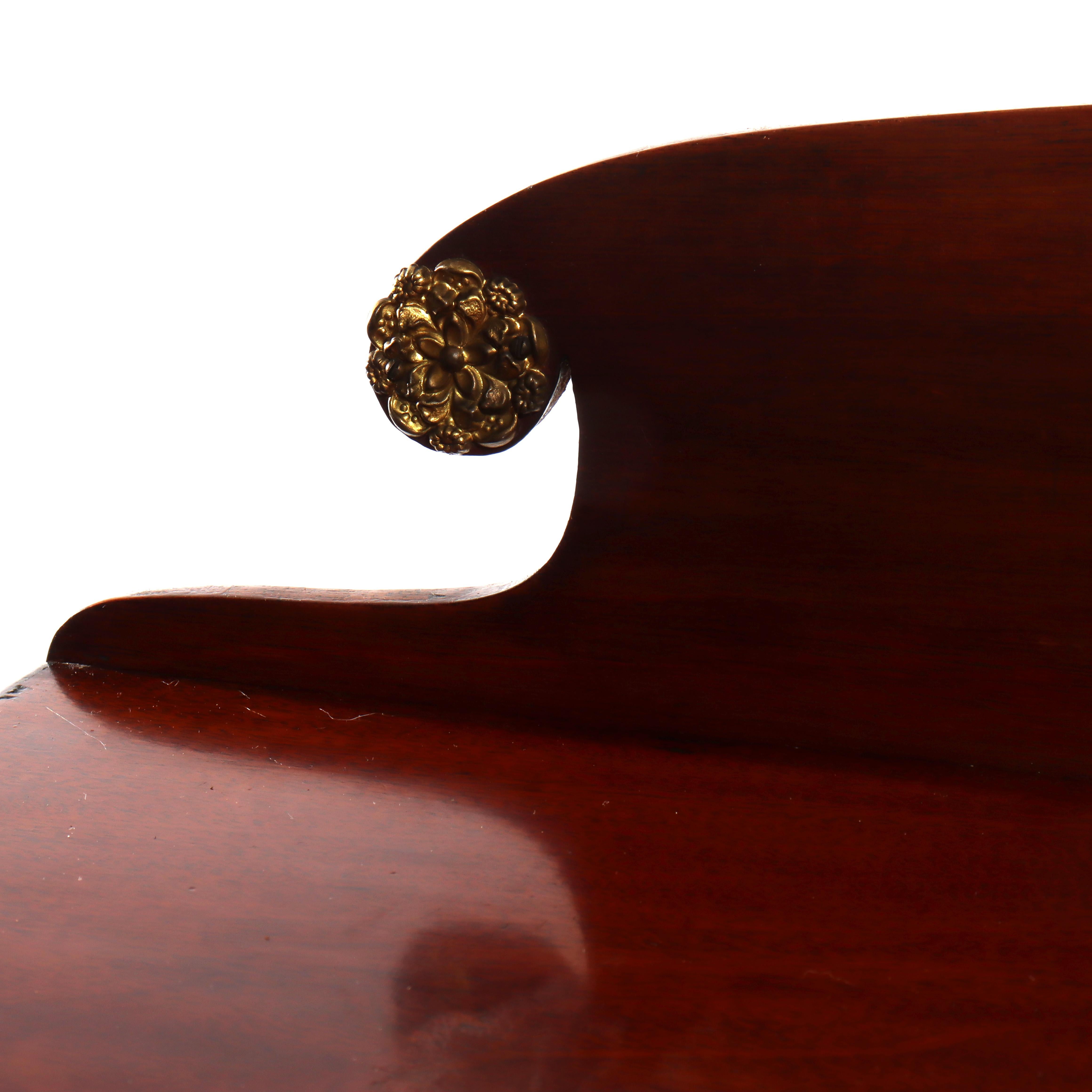 XIX secolo Antico cassettone a 6 cassetti in mogano di Sheraton Feder C1830 in vendita