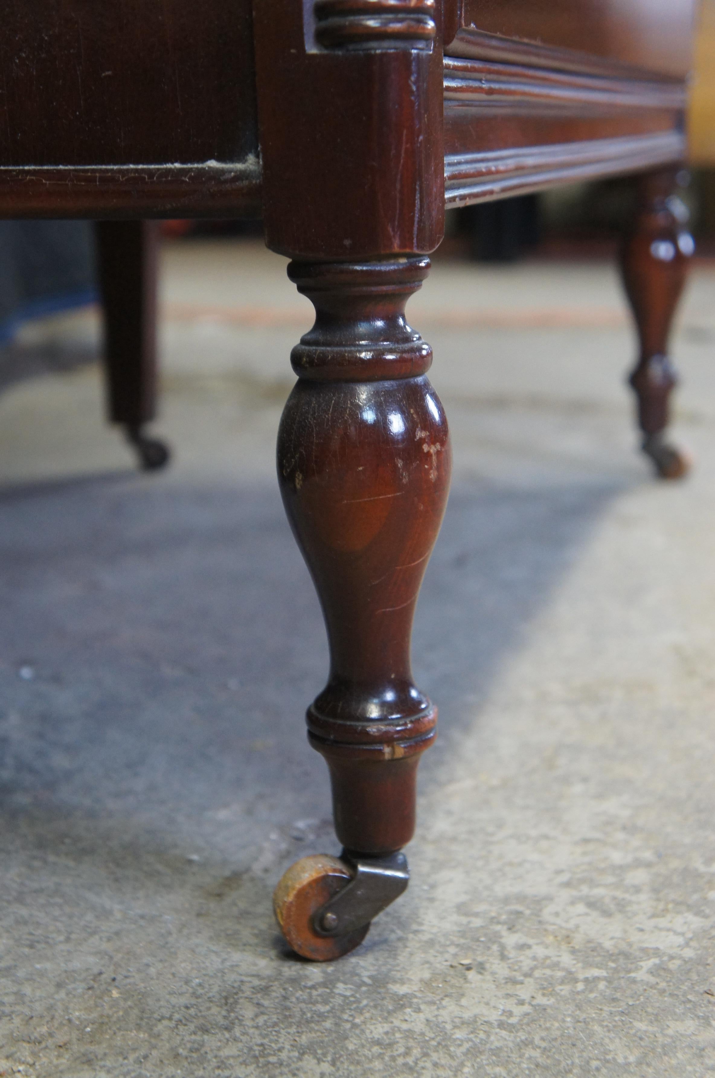 Antique Sheraton Federal Style Mahogany Chest of Drawers Tallboy Dresser 1