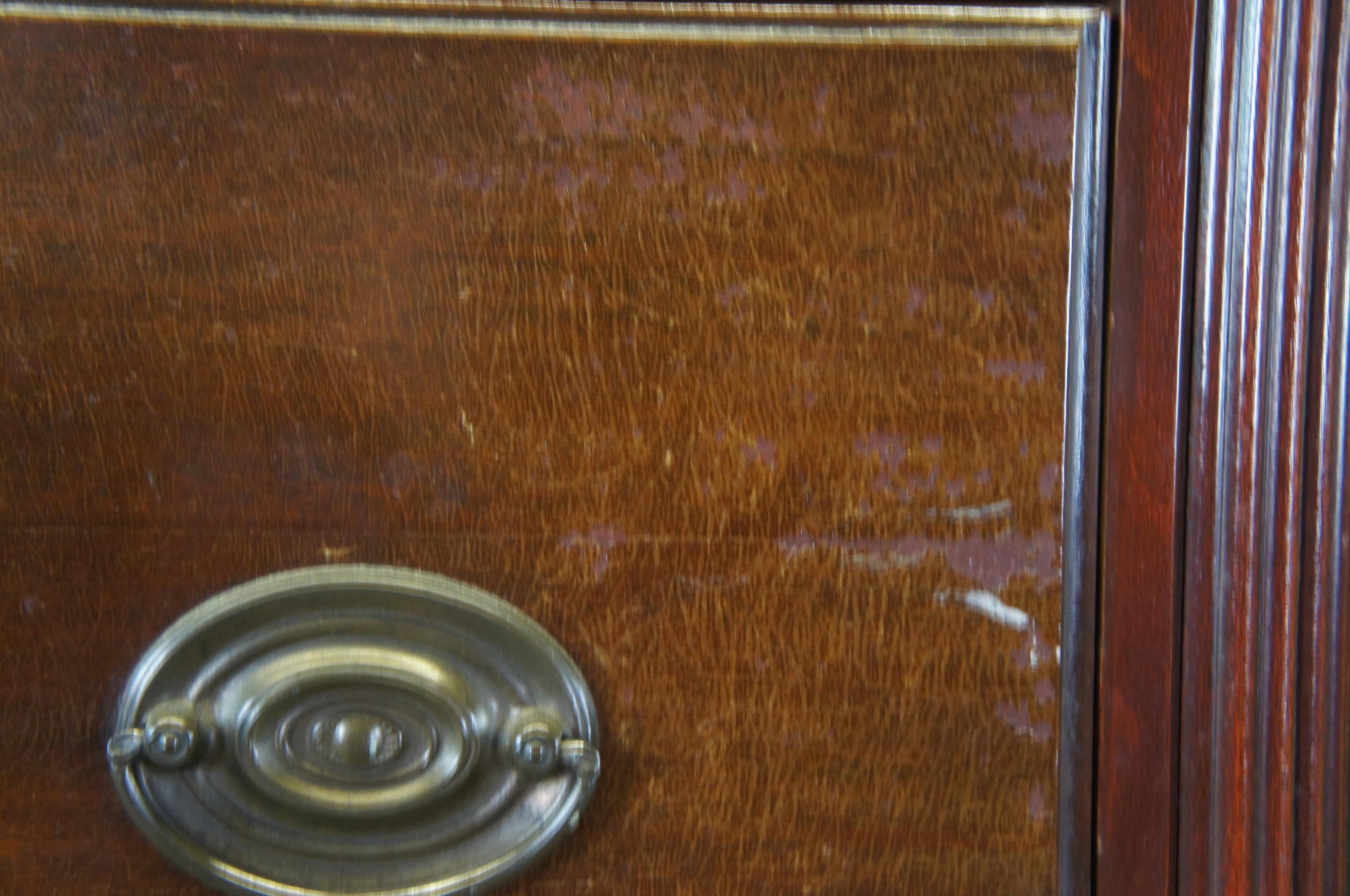 Antique Sheraton Federal Style Mahogany Chest of Drawers Tallboy Dresser 2
