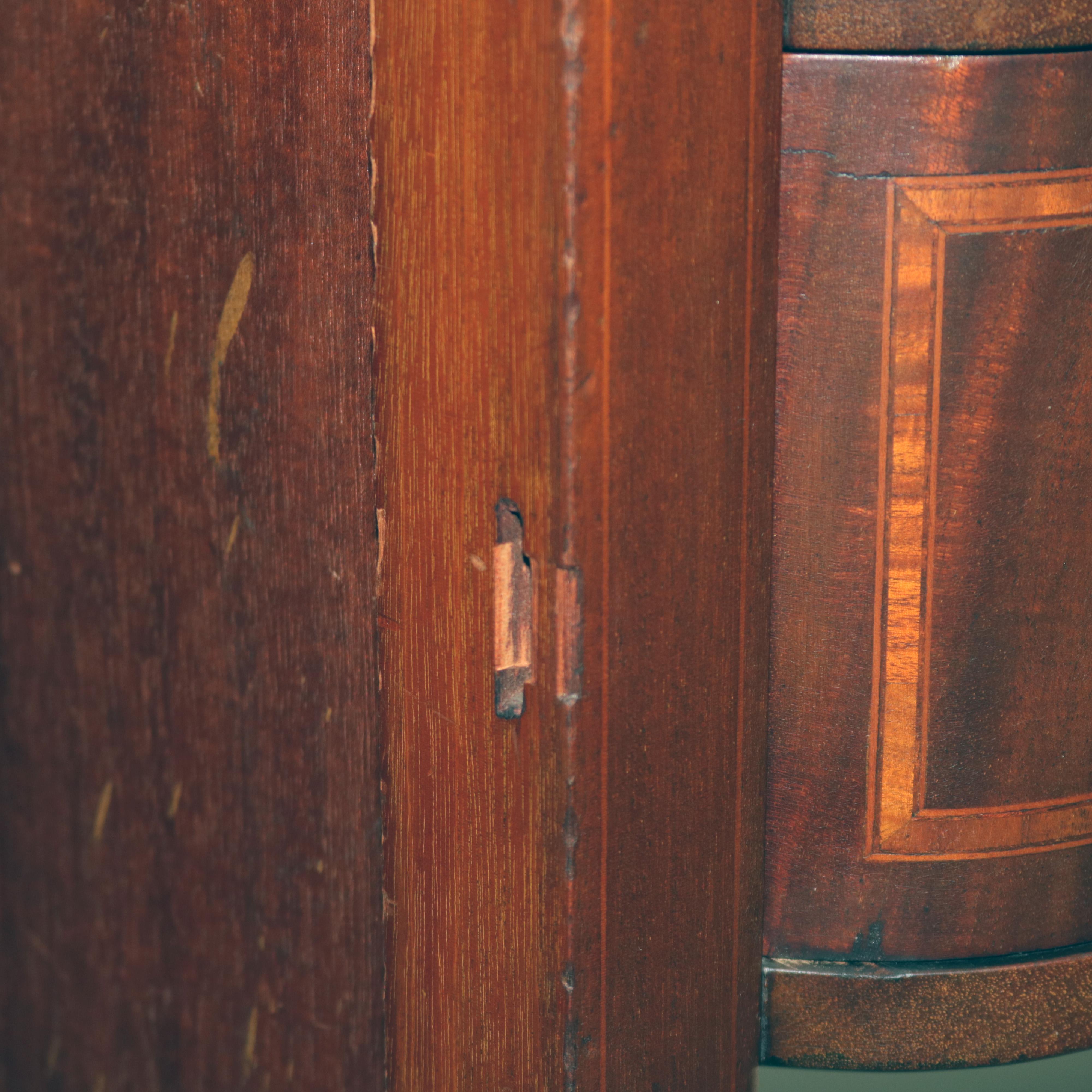 Antique Sheraton Flame Mahogany Banded Server/Sideboard, circa 1930 5