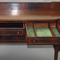 Antique Sheraton Flame Mahogany Banded Server/Sideboard, circa 1930