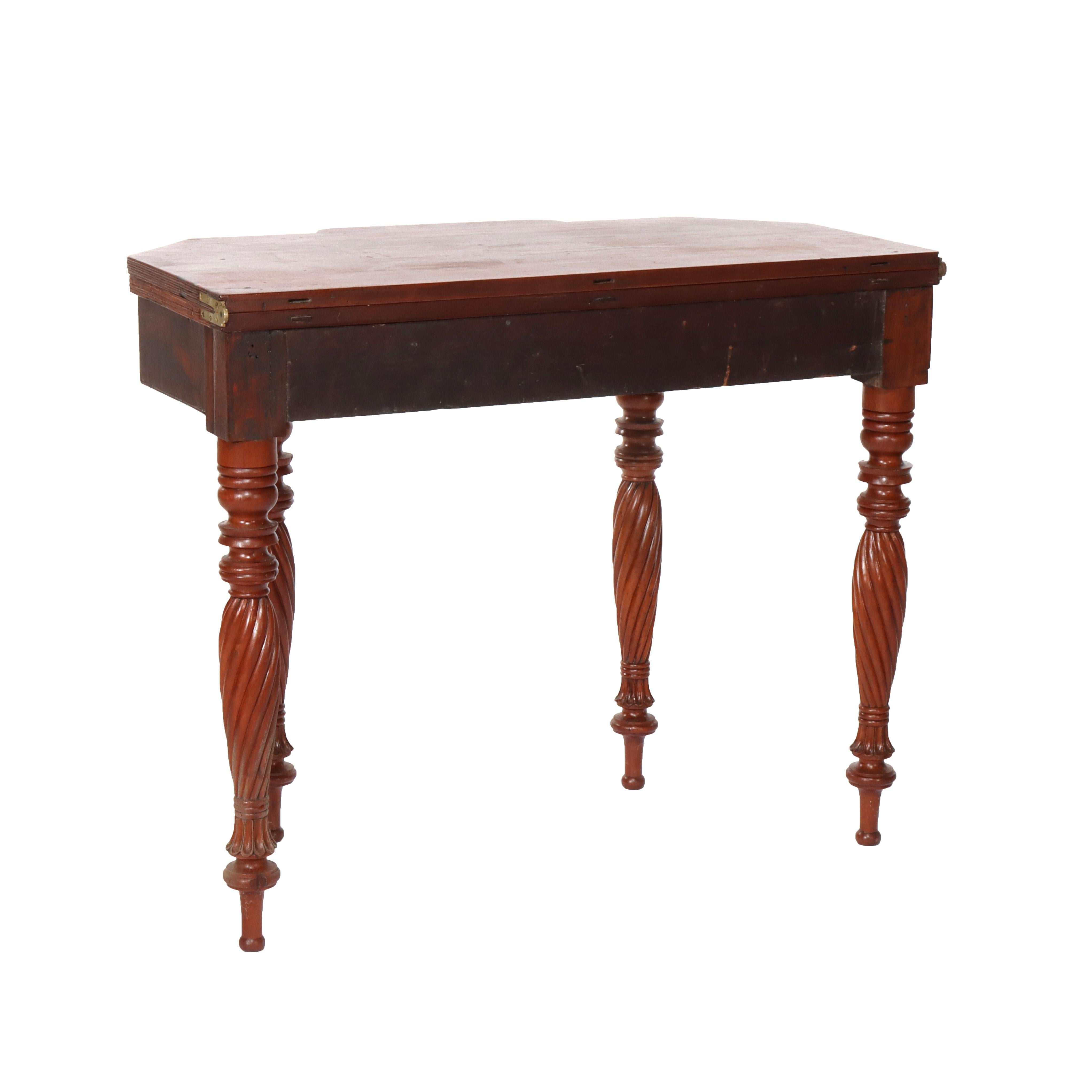 Antigua mesa de cartas Sheraton de caoba C1830 en venta 6