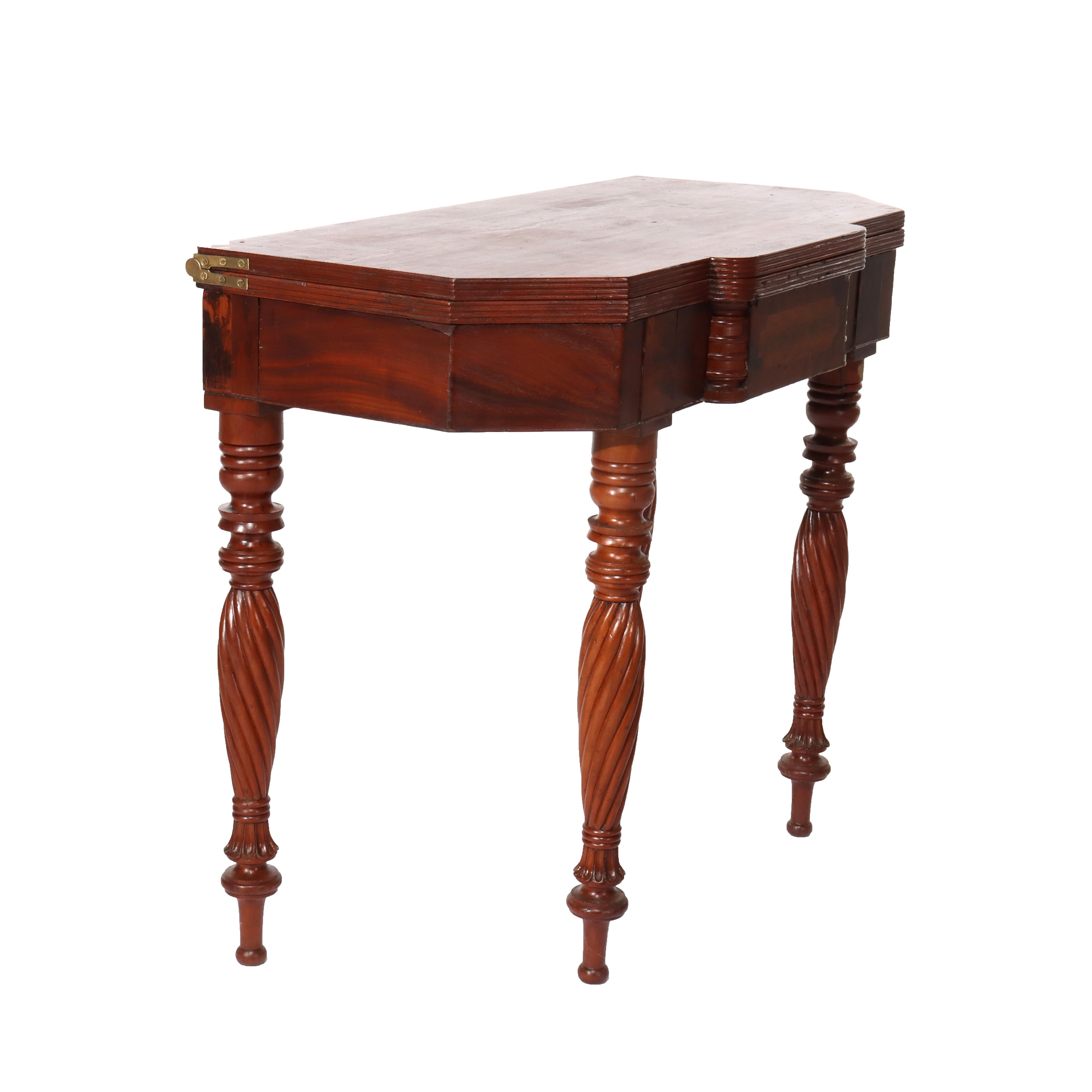Antigua mesa de cartas Sheraton de caoba C1830 en venta 7