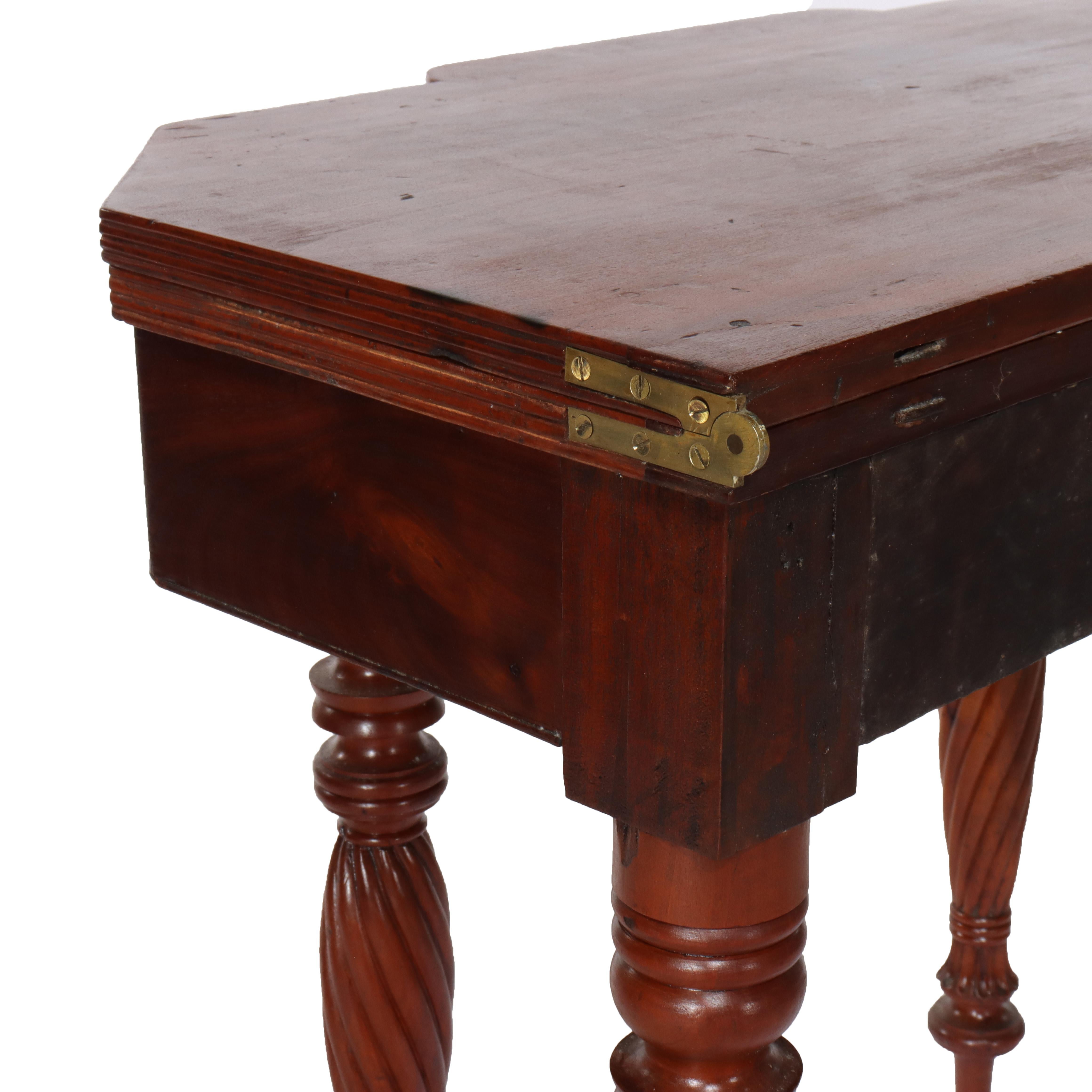 Antigua mesa de cartas Sheraton de caoba C1830 en venta 3