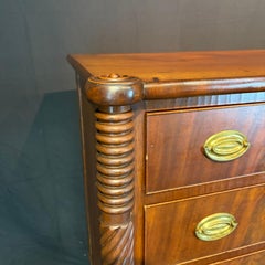 Antique Sheraton Mahogany Cookie Corner Four Drawer Chest Commode