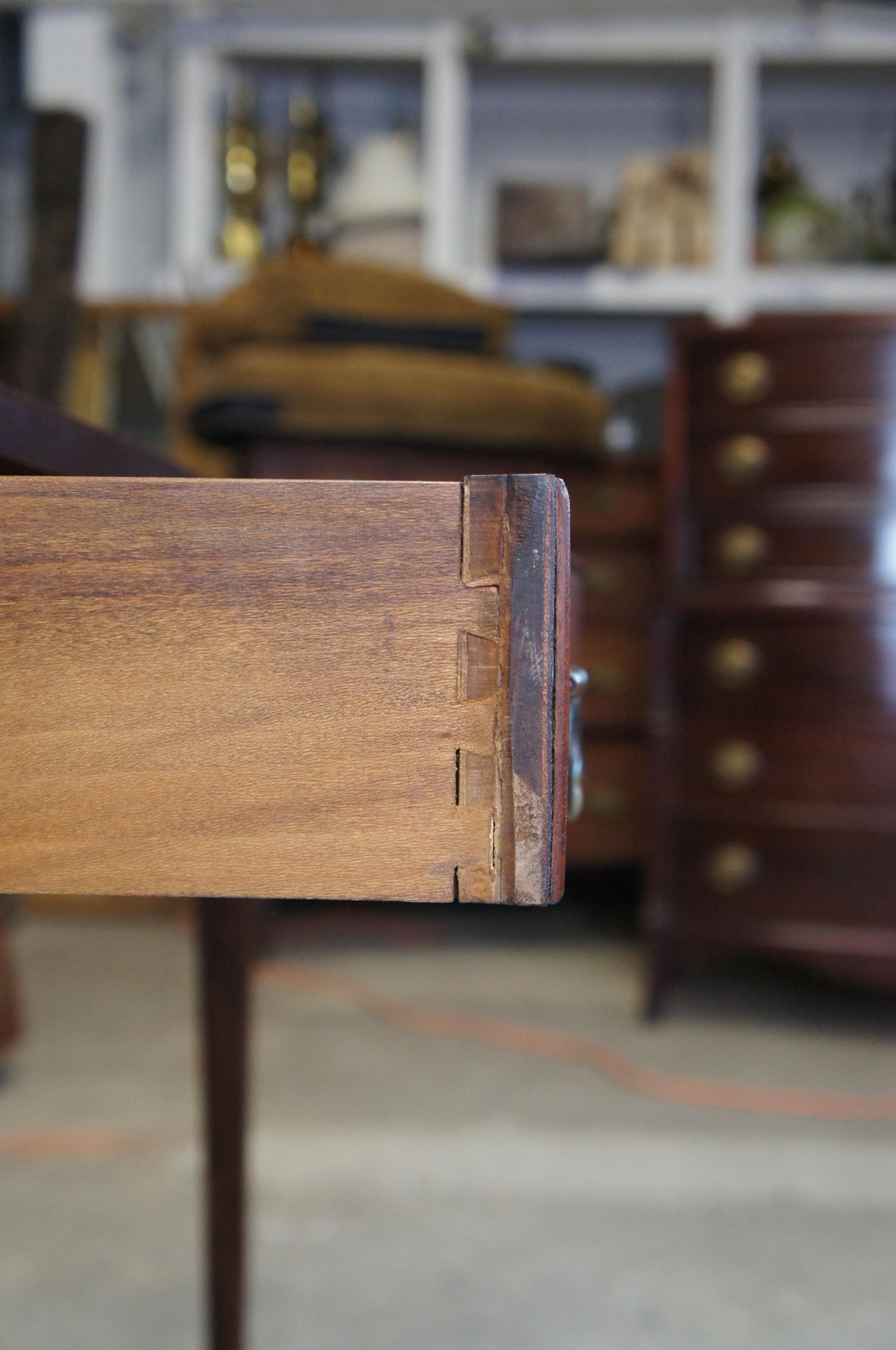 Antique Sheraton Mahogany Flip Top Gateleg Card Game Entry Console Hall Table 2