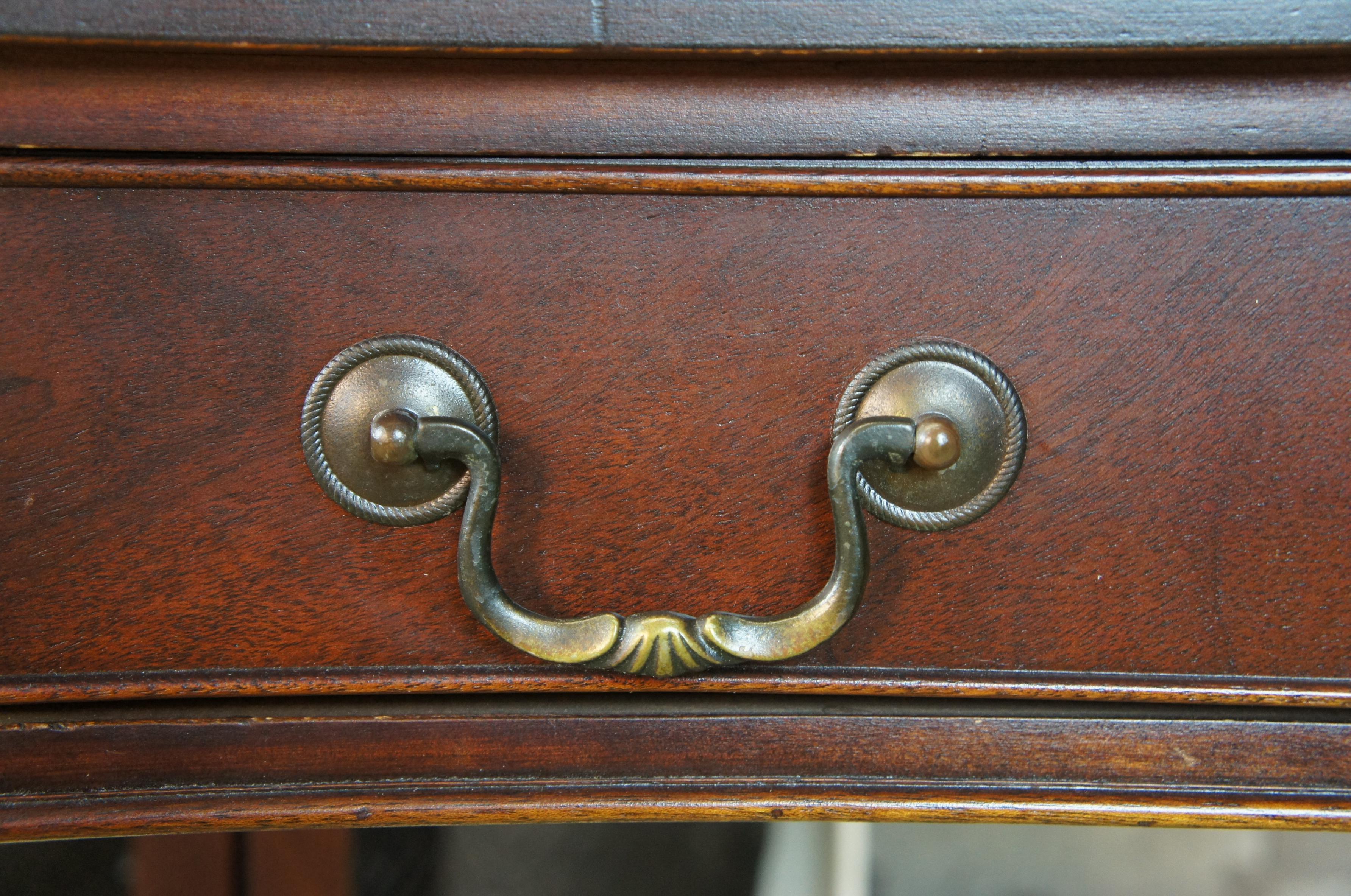 Antique Sheraton Mahogany Flip Top Gateleg Card Game Entry Console Hall Table 4