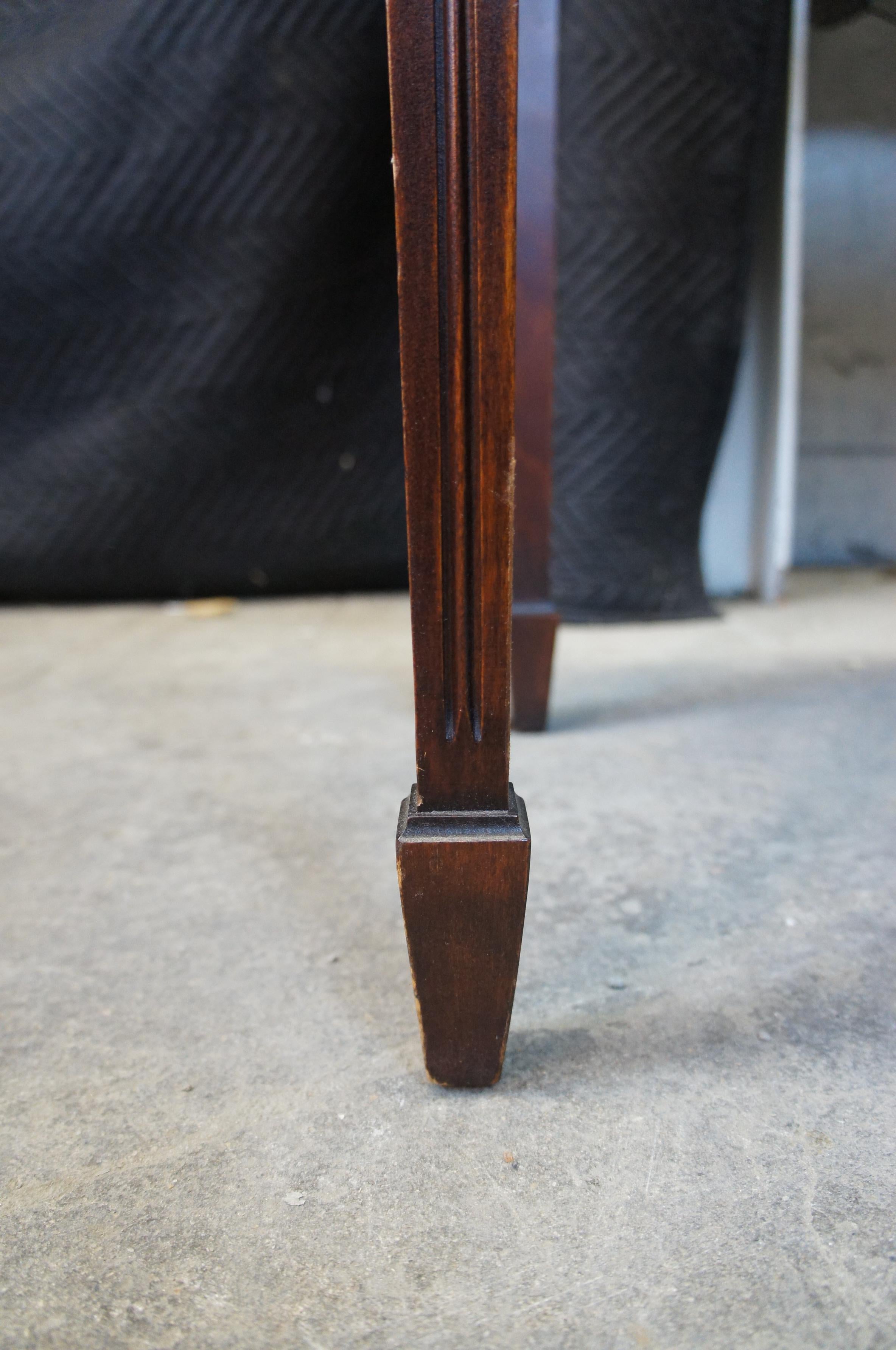 Antique Sheraton Mahogany Flip Top Gateleg Card Game Entry Console Hall Table 5