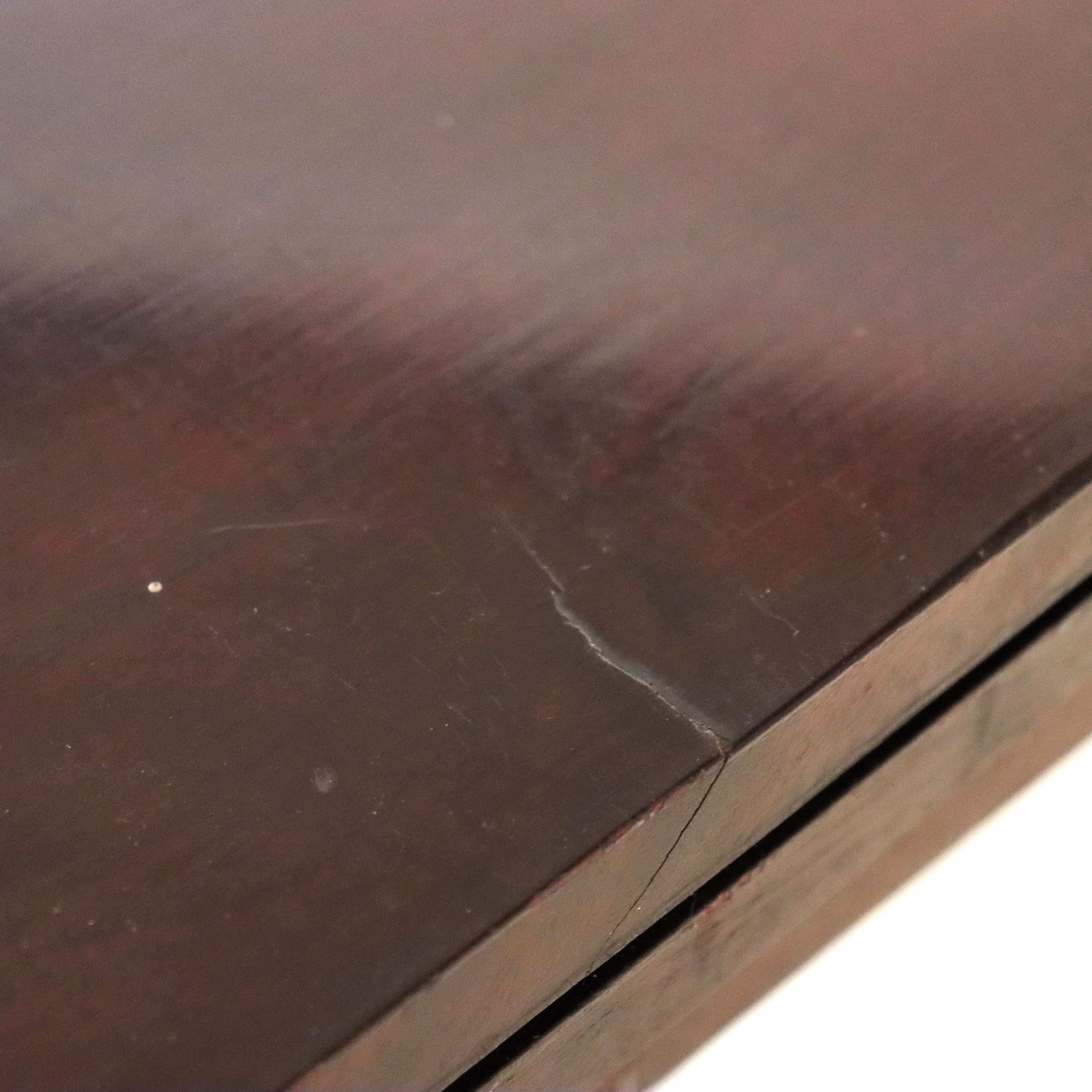 Antique Sheraton Mahogany Game Table With Rope Carved Legs Unsigned For Sale 11