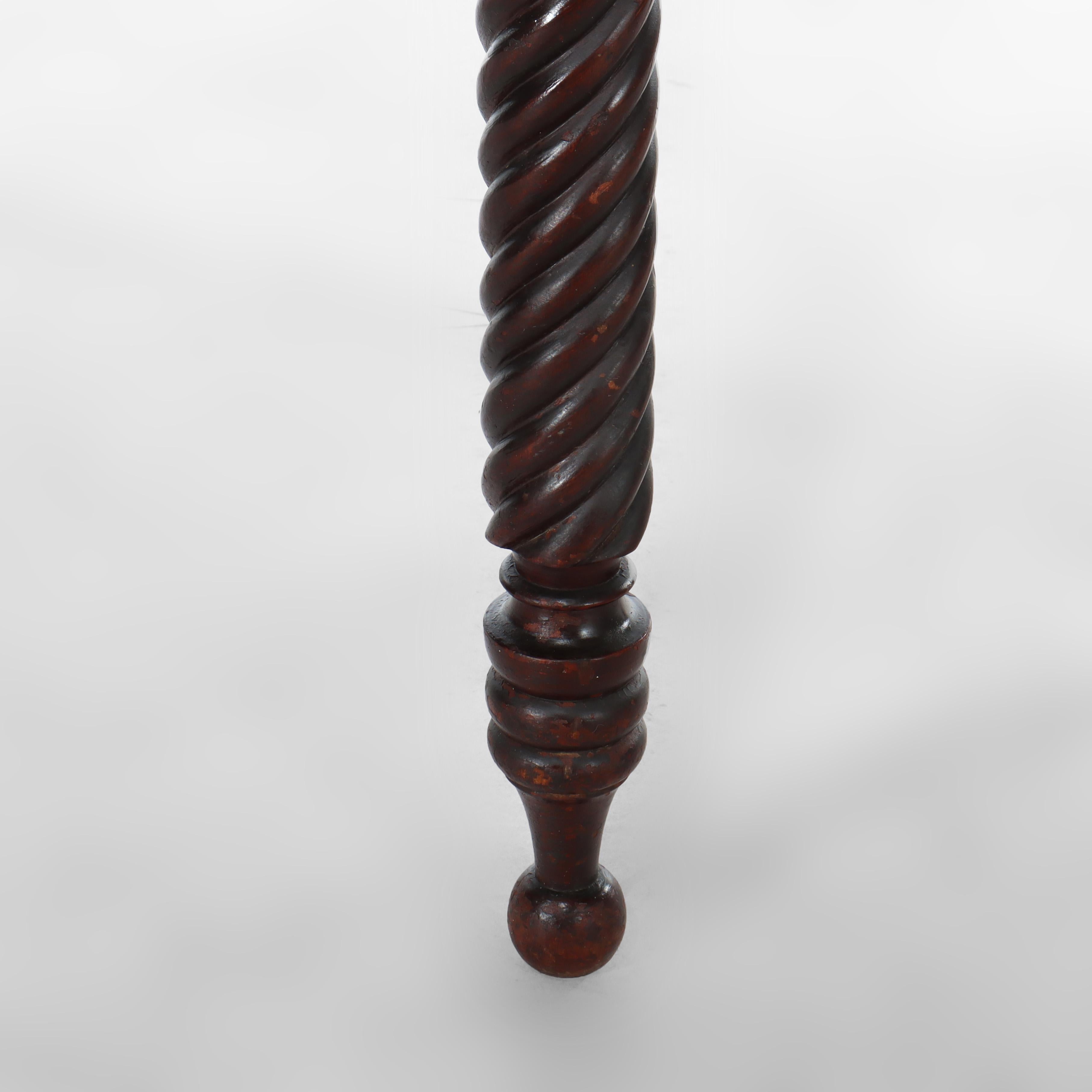 Antique Sheraton Mahogany Game Table With Rope Carved Legs C1830

Measures - 29 1/2