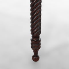 Antique Sheraton Mahogany Game Table With Rope Carved Legs C1830