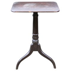 Antique Sheraton Mahogany Side Accent Pedestal Table Plant Candle Stand