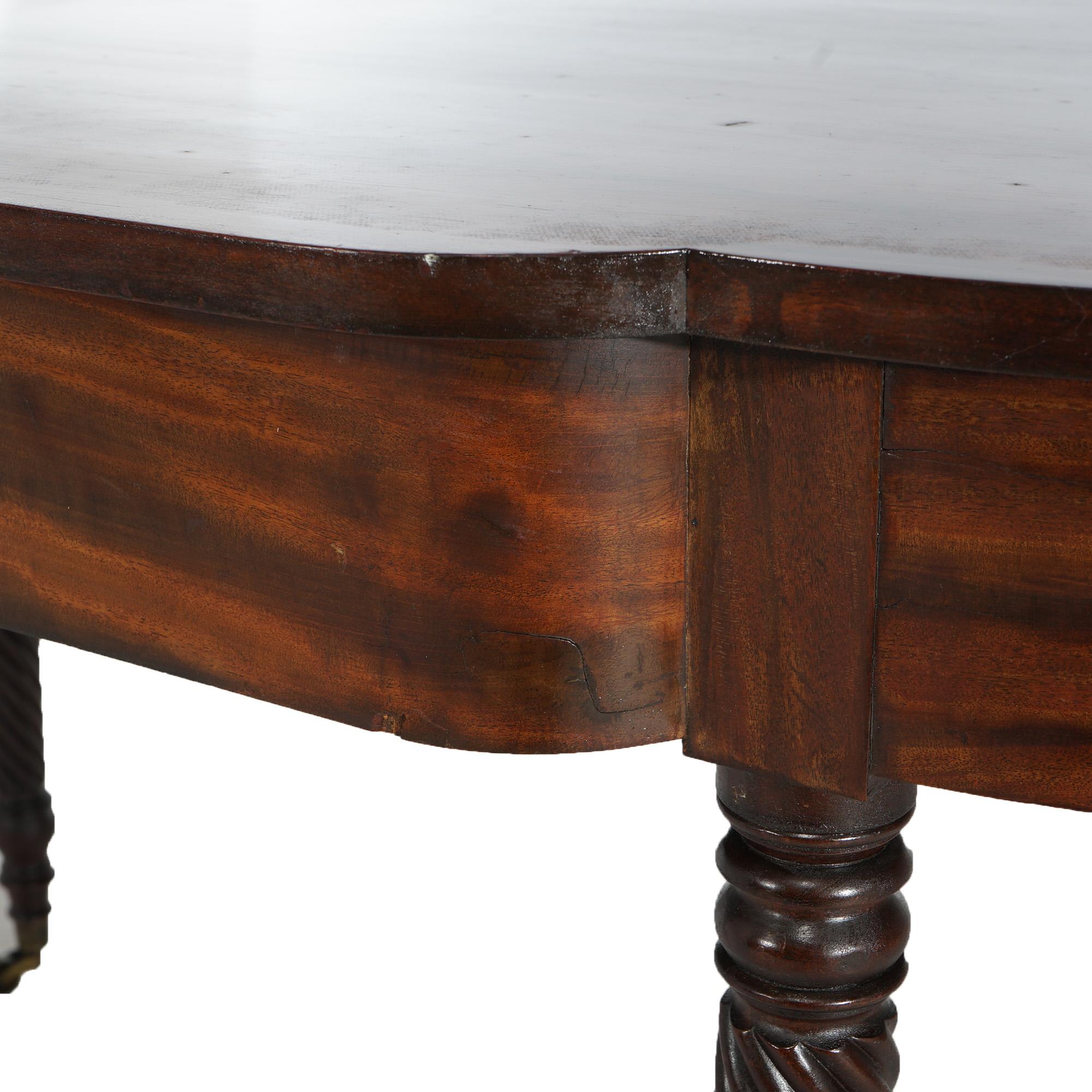 Antique Sheraton Mahogany Two-Piece Dining Table Circa 1840 7