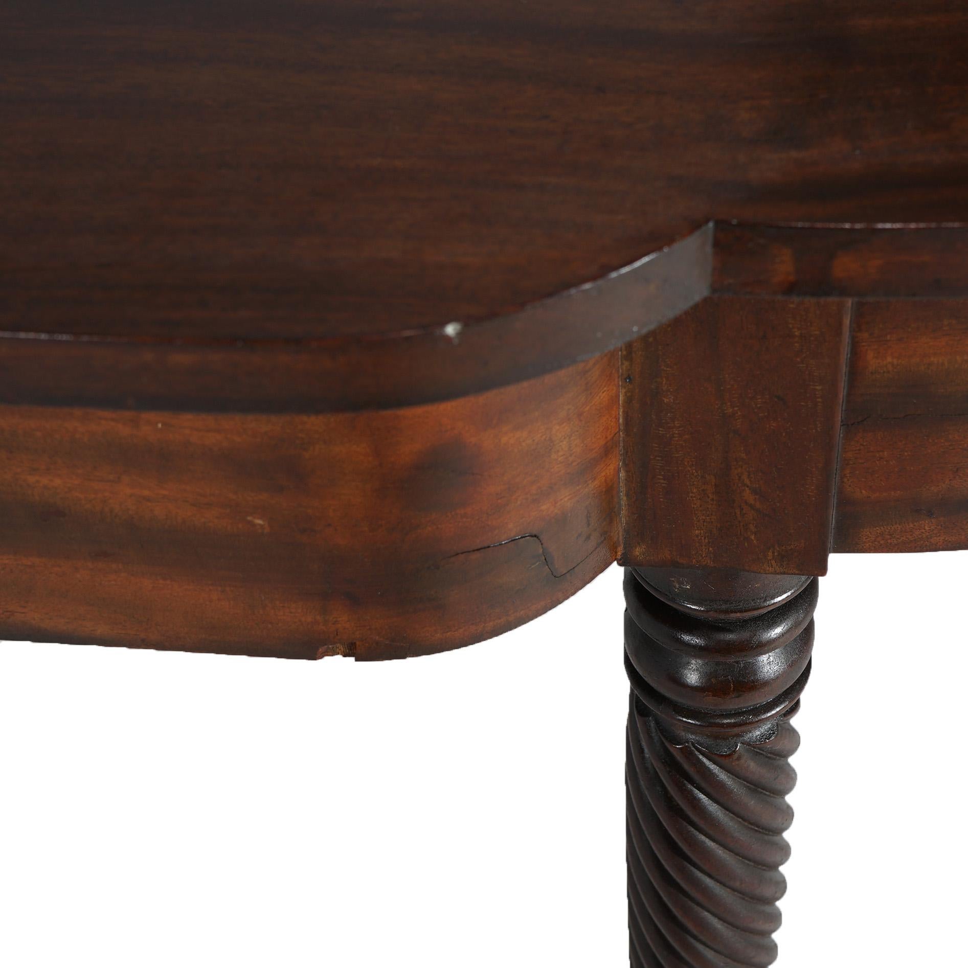 Antique Sheraton Mahogany Two-Piece Dining Table Circa 1840 8