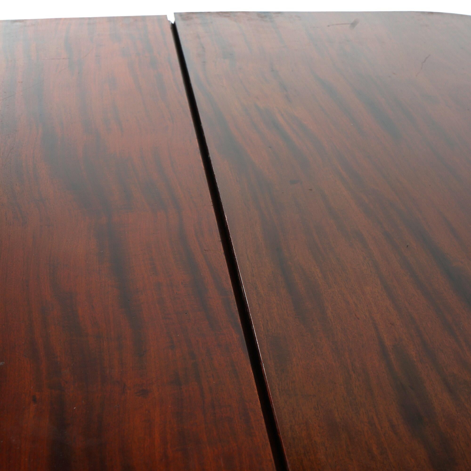 Antique Sheraton Mahogany Two-Piece Dining Table Circa 1840 3