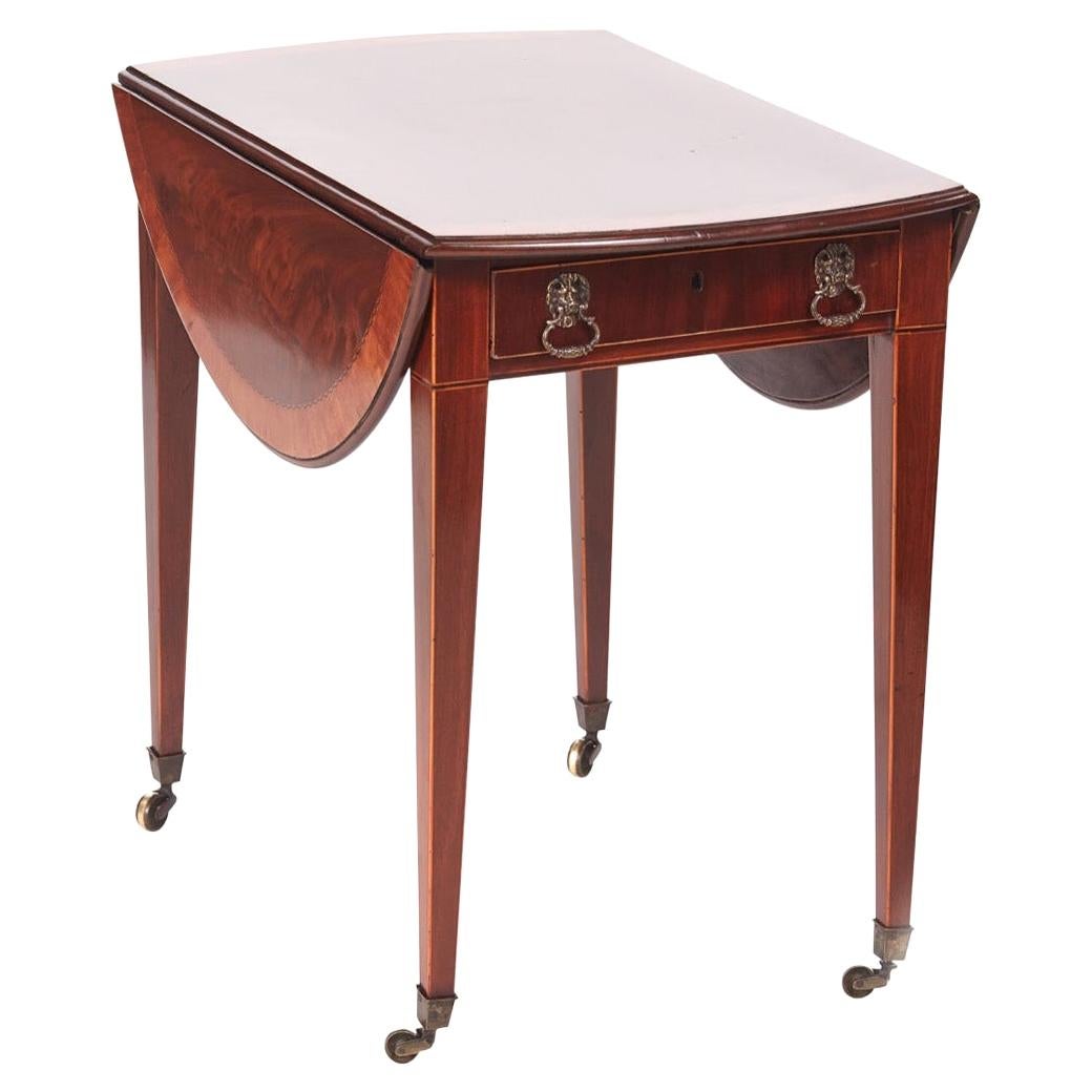 Antique Sheraton Period Inlaid Mahogany Pembroke Table, circa 1800