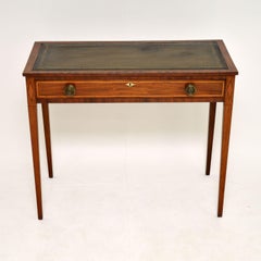 Antique Sheraton Period Inlaid Mahogany Writing Table Desk